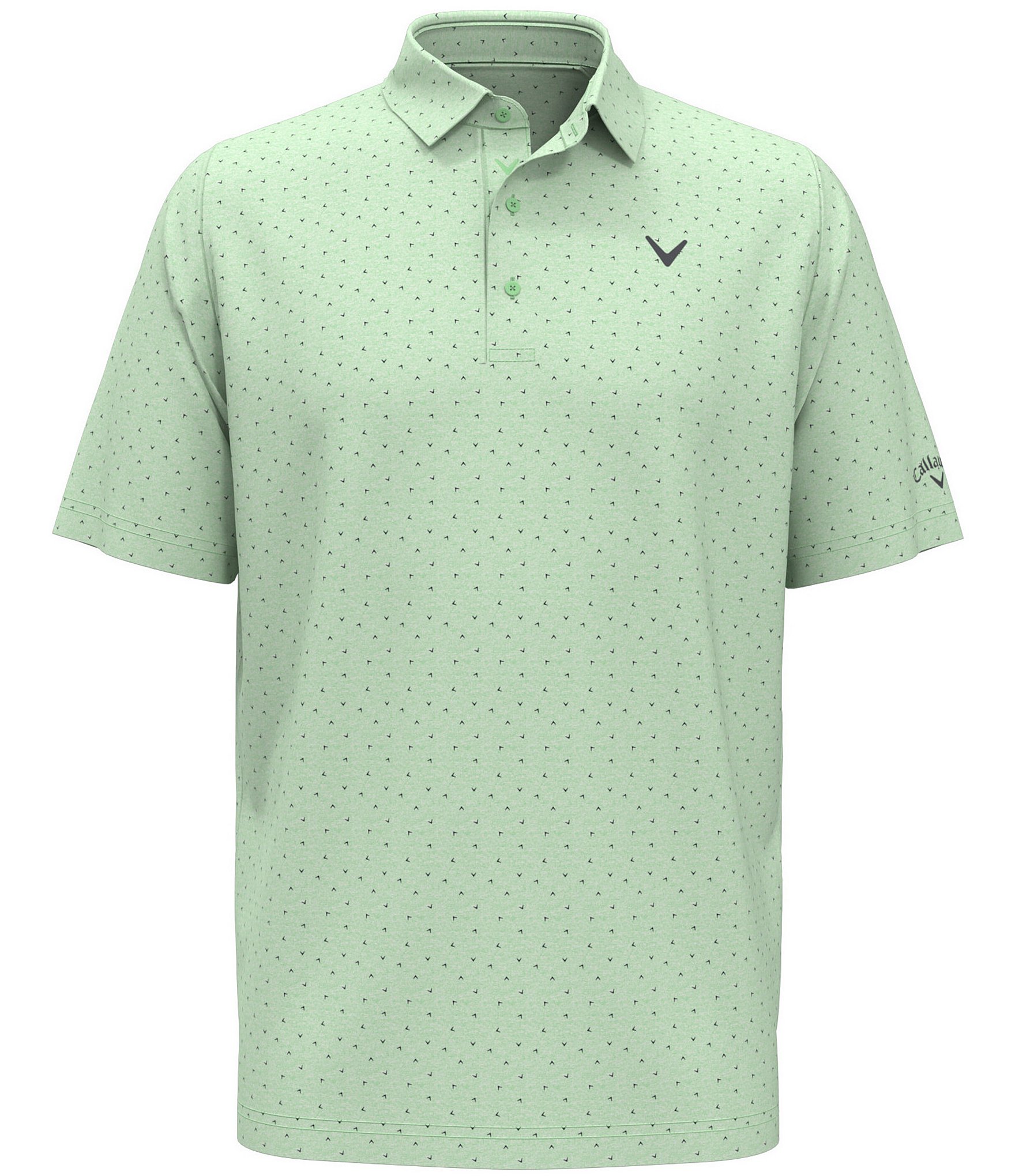 Callaway Short Sleeve Chevron-Printed Golf Polo Shirt | The