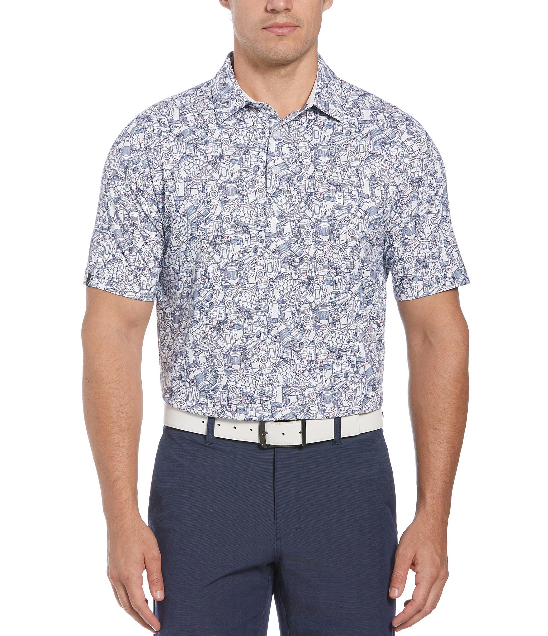 Callaway Short Sleeve Essential Drink Print Golf Polo Shirt | Dillard's