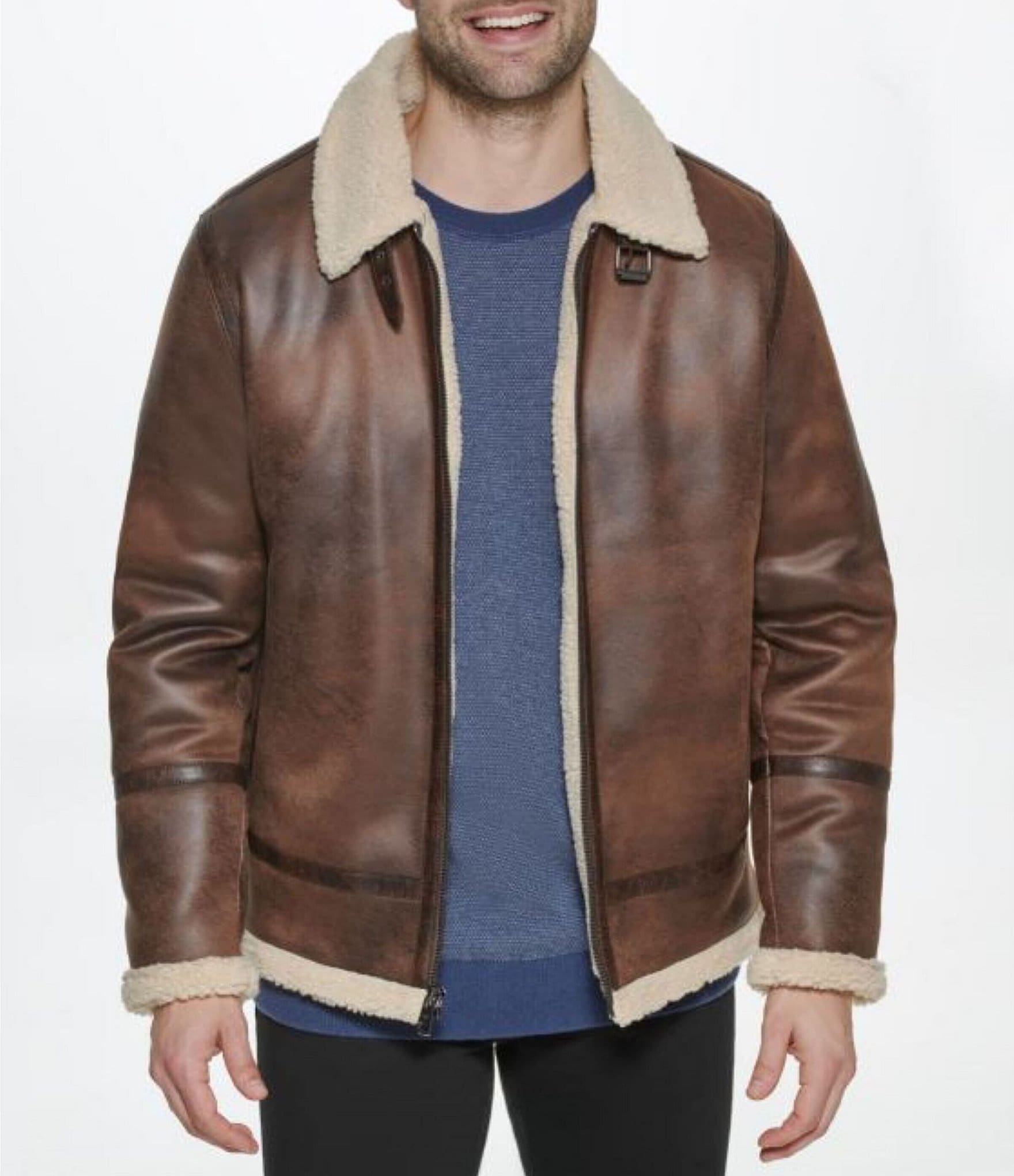 Calvin Klein B-3 Faux-Shearling Bomber Jacket | Dillard's