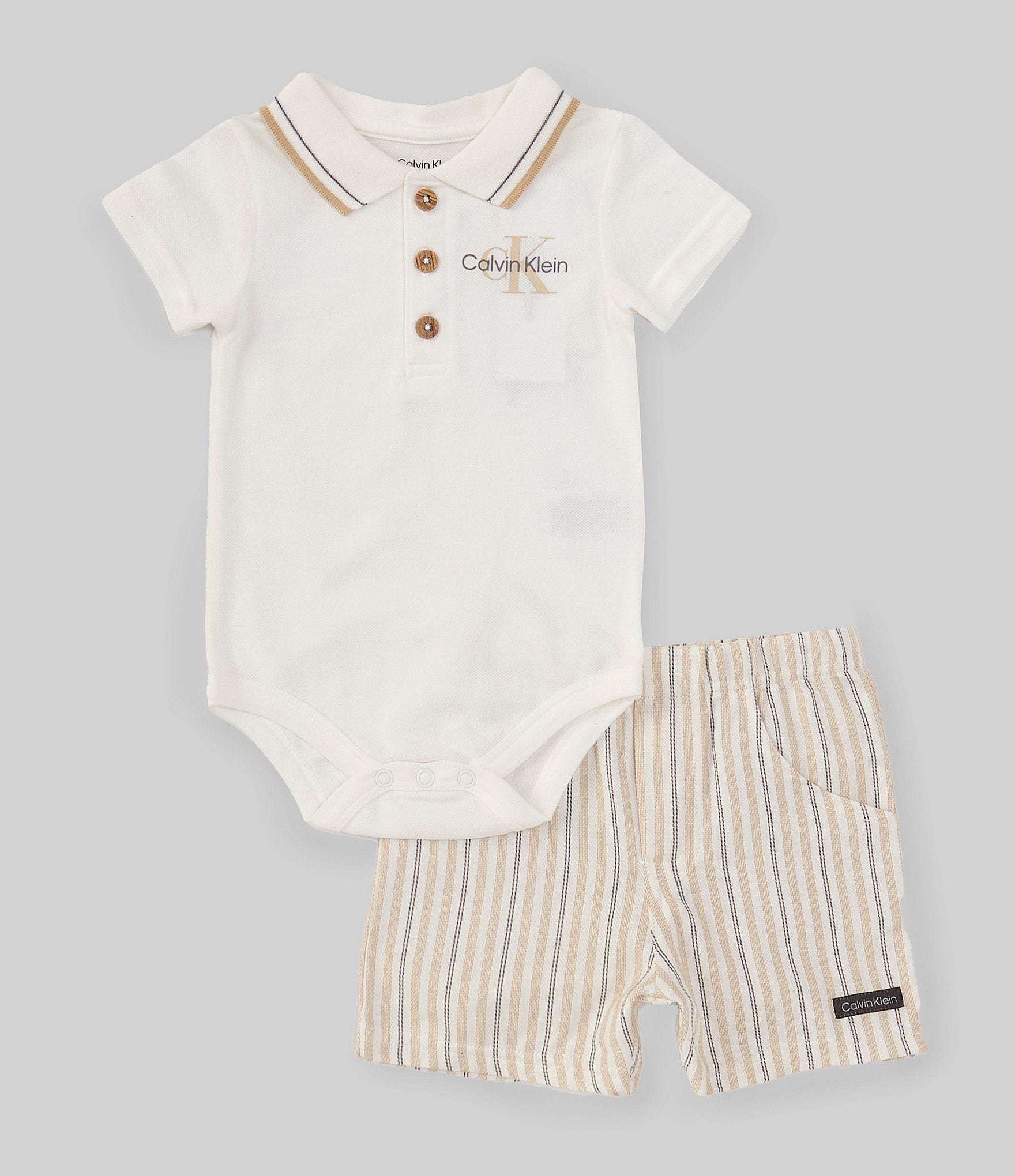 Calvin Klein baby-boys 3 Pieces Jacket Pants Set