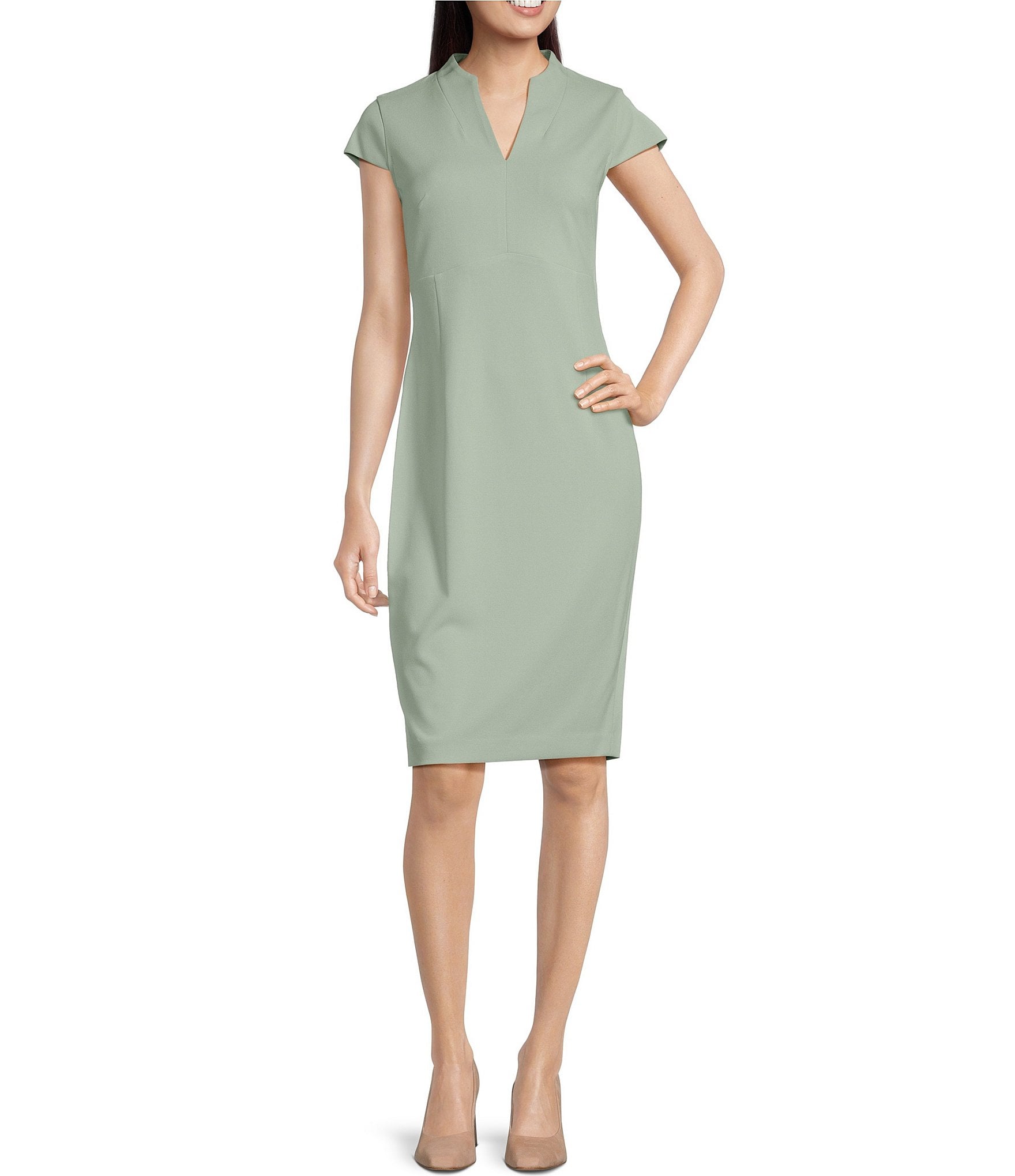 Buy the Calvin Klein Women Green Dress Sz 4 NWT