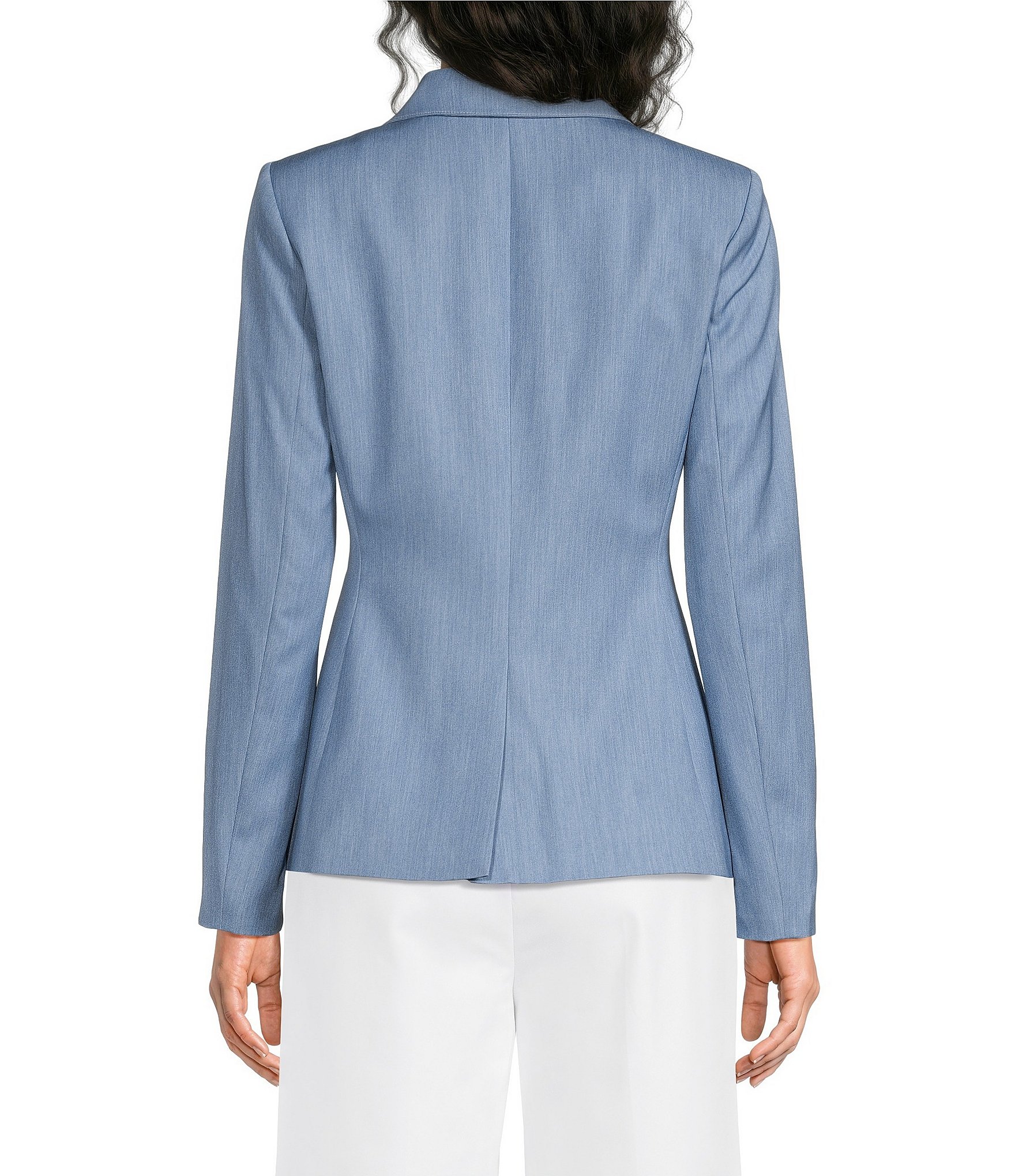 Calvin Klein Coordinating Indigo Twill Peak Lapel 2 Button Jacket
