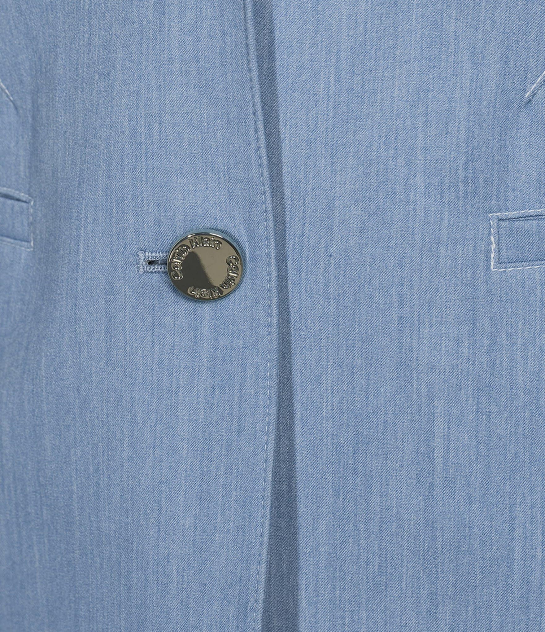 Calvin Klein Coordinating Indigo Twill Peak Lapel 2 Button Jacket