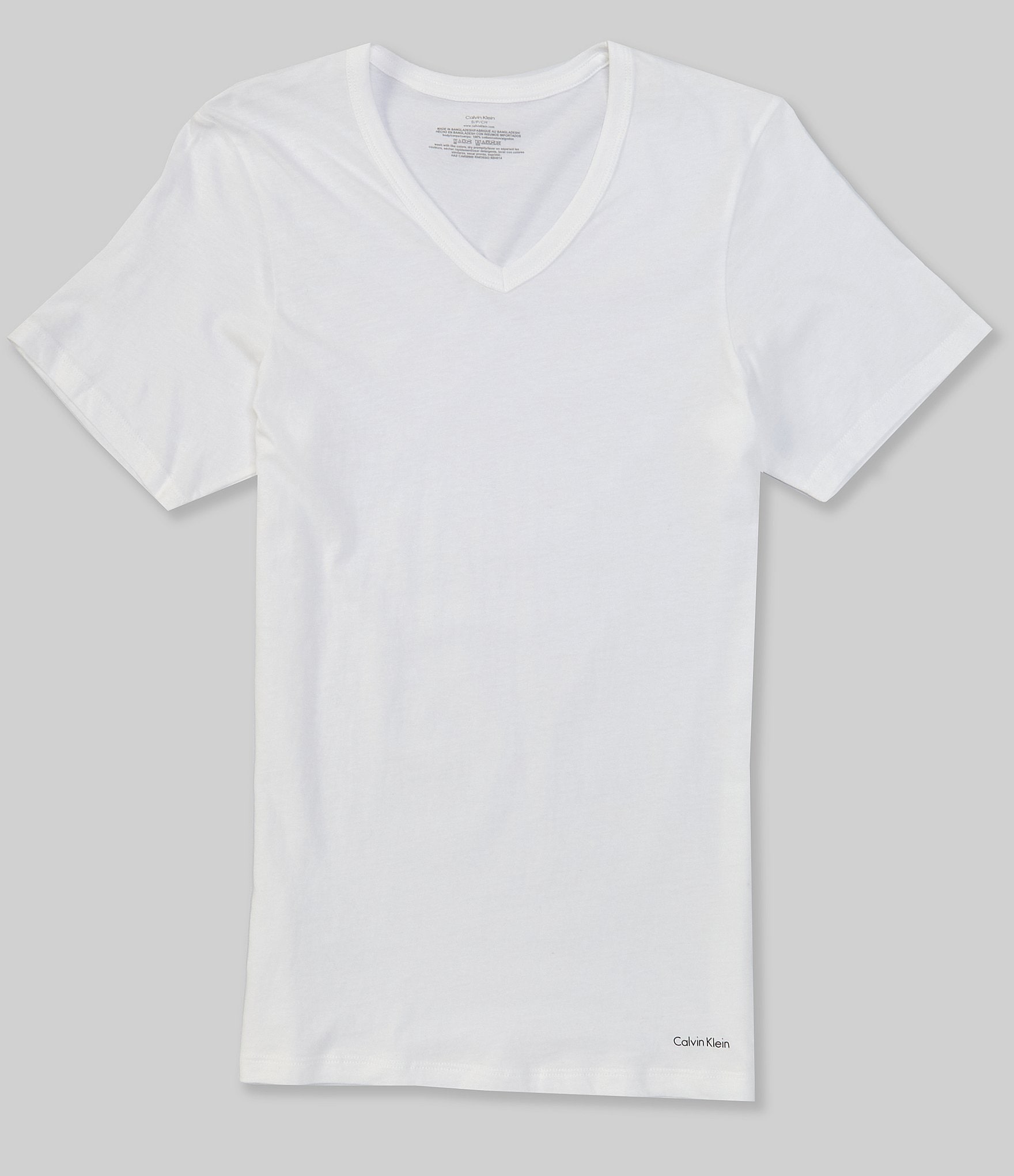 Calvin Klein Cotton Classic Slim Fit Solid V-Neck Undershirt 3-Pack