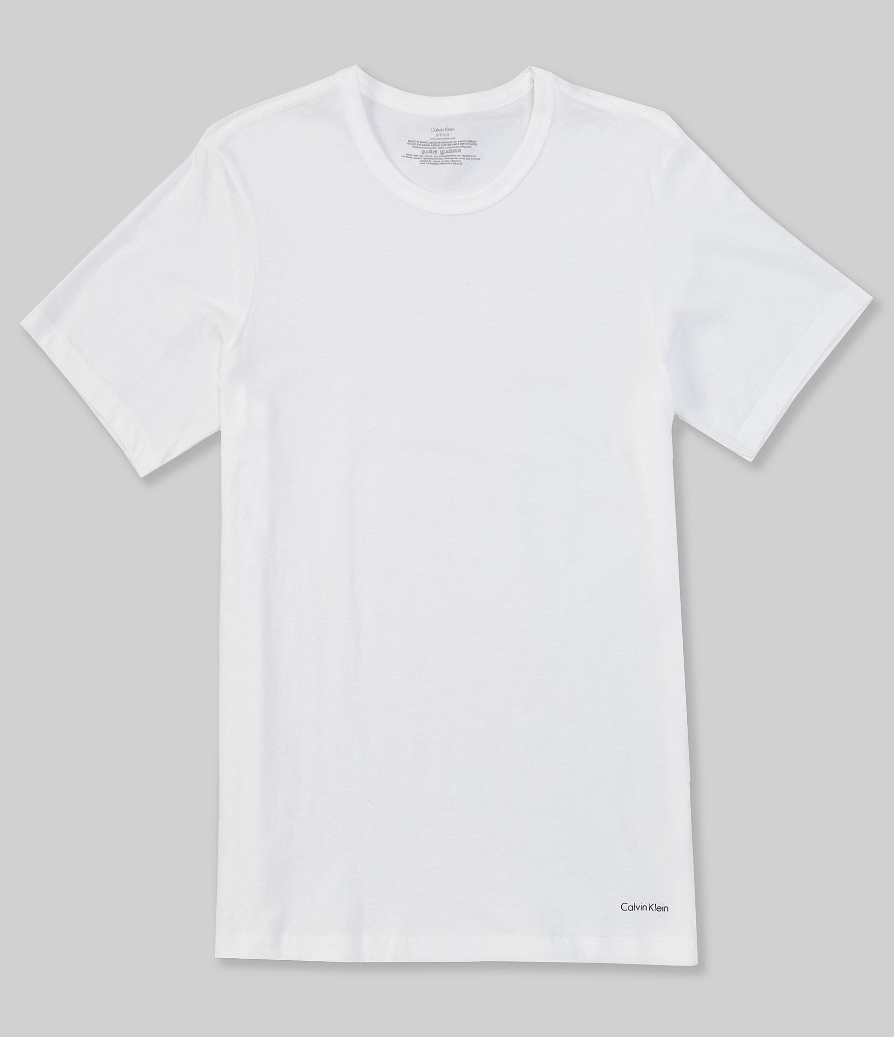 Calvin Klein Cotton Classic Slim Fit Solid Crew Neck Undershirt 3-Pack