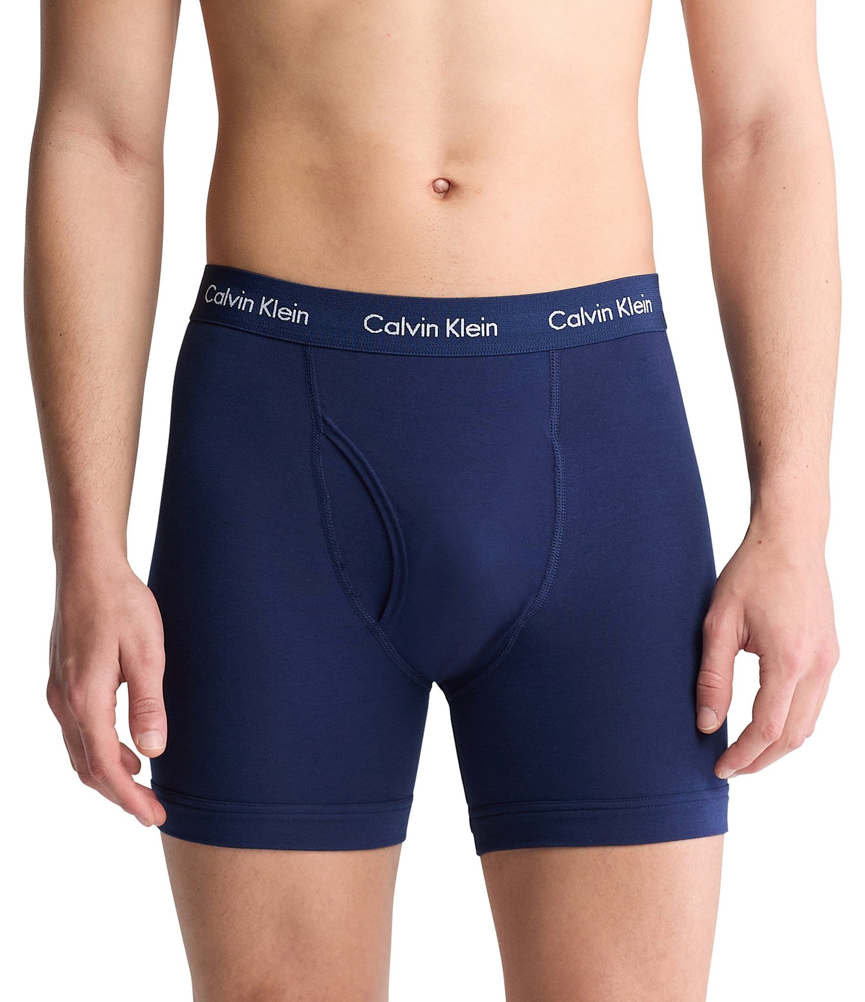 Calvin Klein Cotton Stretch Solid Boxer Briefs 3-Pack