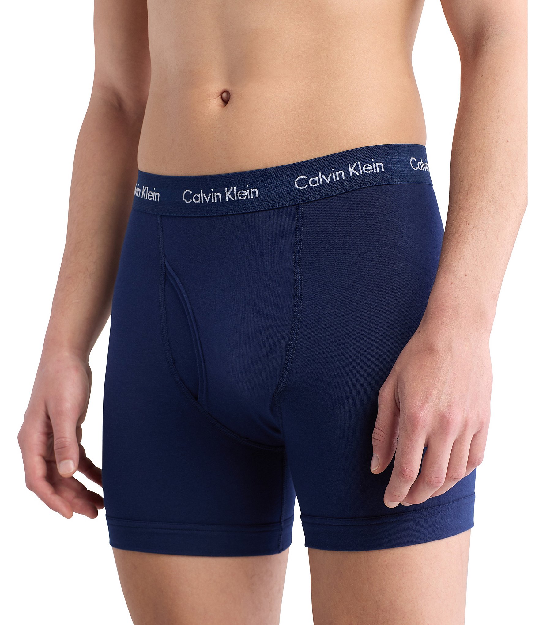 Calvin Klein Cotton Stretch Solid Boxer Briefs 3-Pack