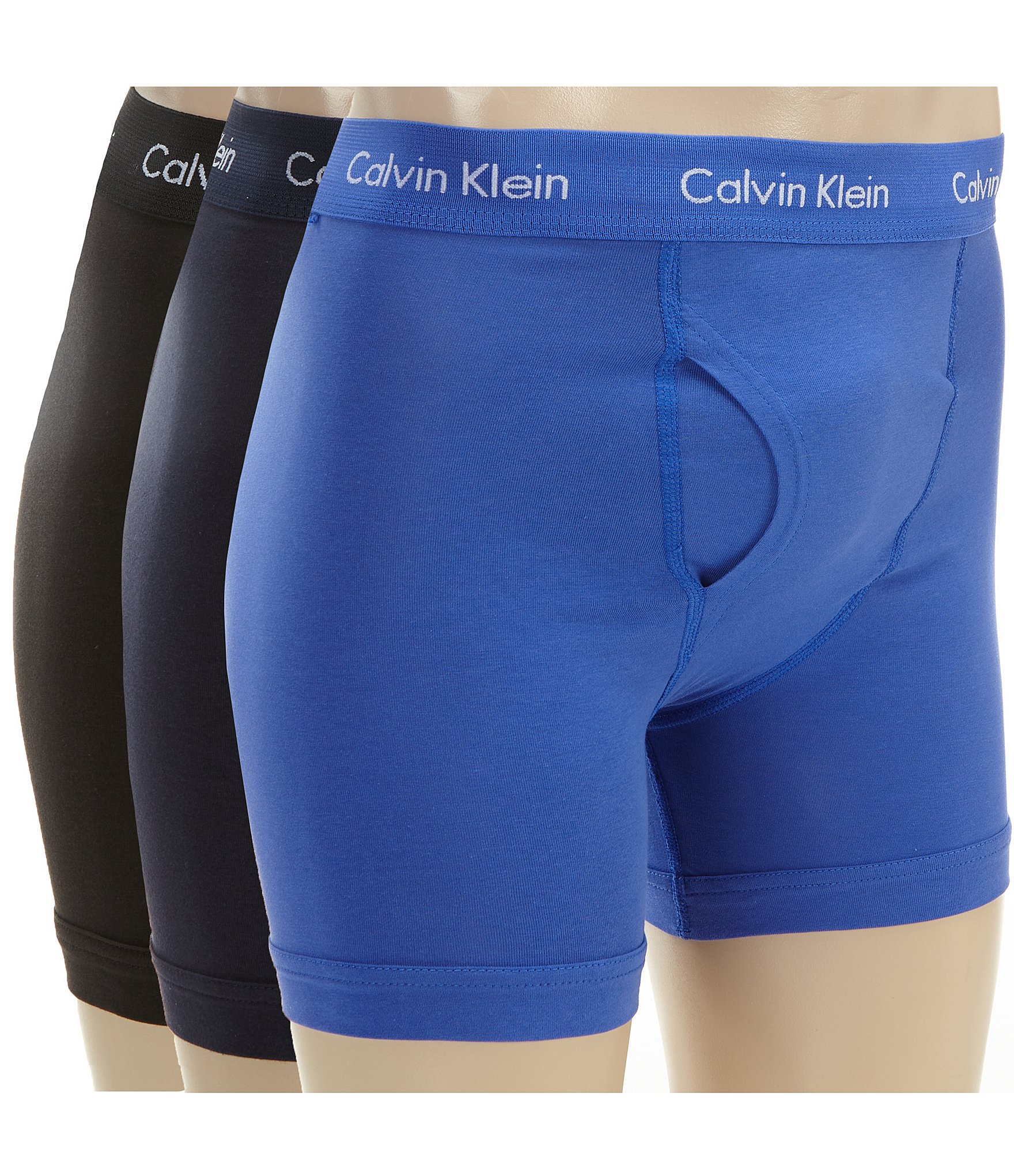 Calvin Klein Cotton Stretch Solid Boxer Briefs 3-Pack