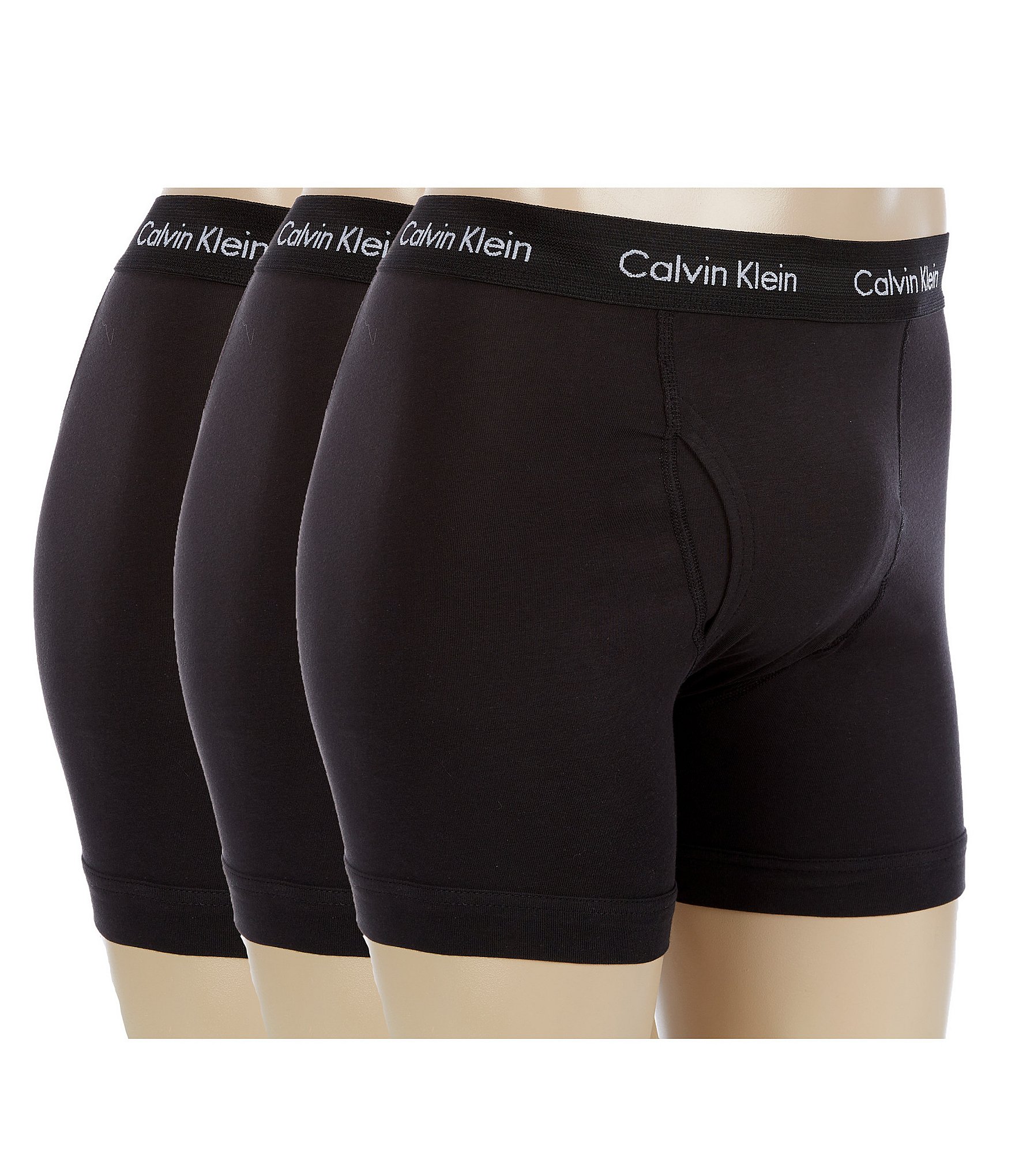 Calvin Klein Cotton Stretch Solid Boxer Briefs 3-Pack | Dillard's
