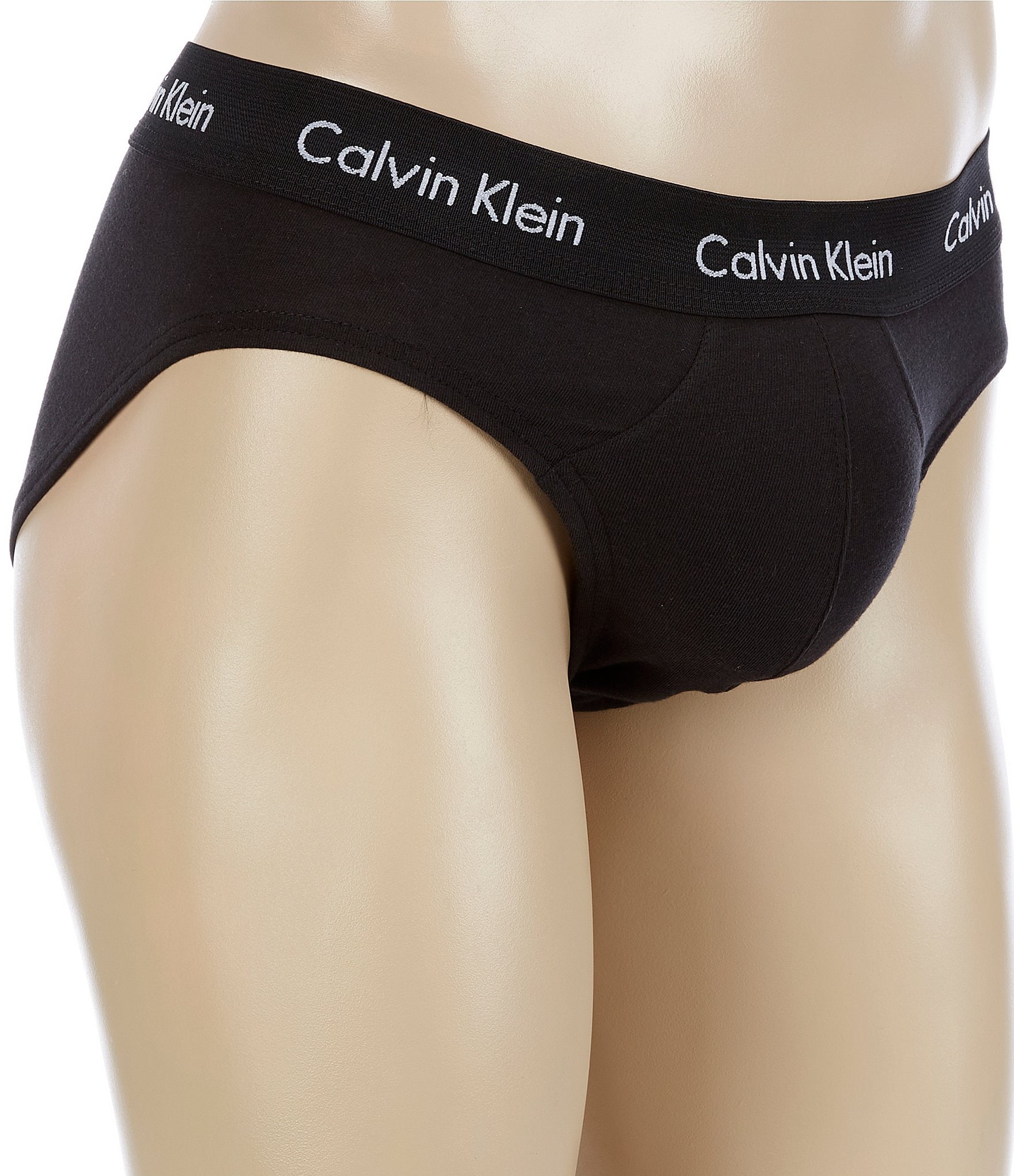 Calvin Klein Cotton Stretch Solid Hip Briefs 3-Pack | Dillard's