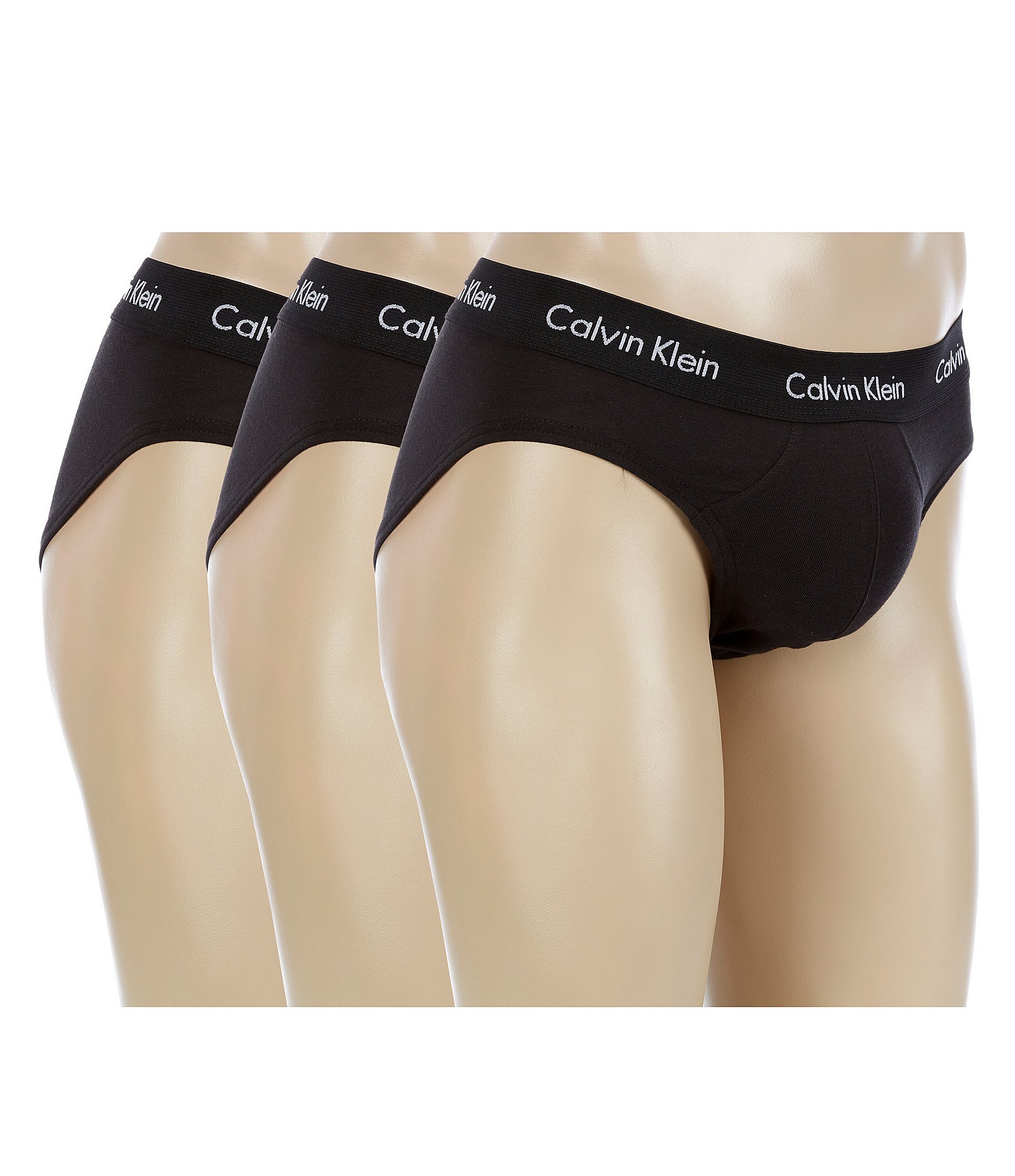 Calvin Klein Cotton Stretch Solid Hip Briefs 3-Pack, Dillard's