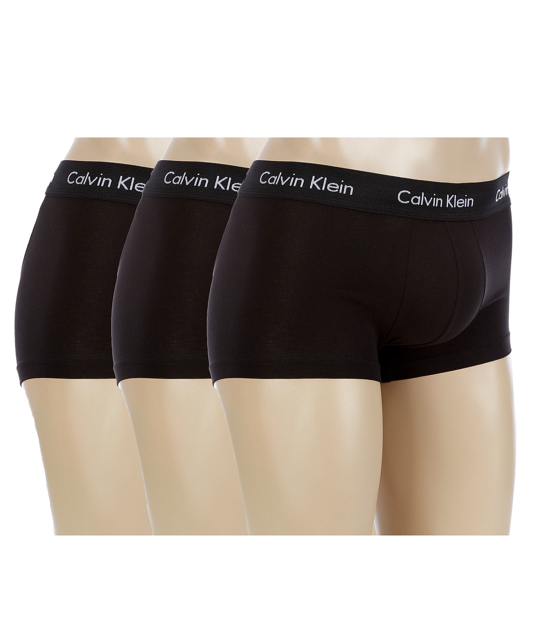 Calvin Klein Underwear Men's Low Rise Trunks 3 Pack, Olive/Gentle