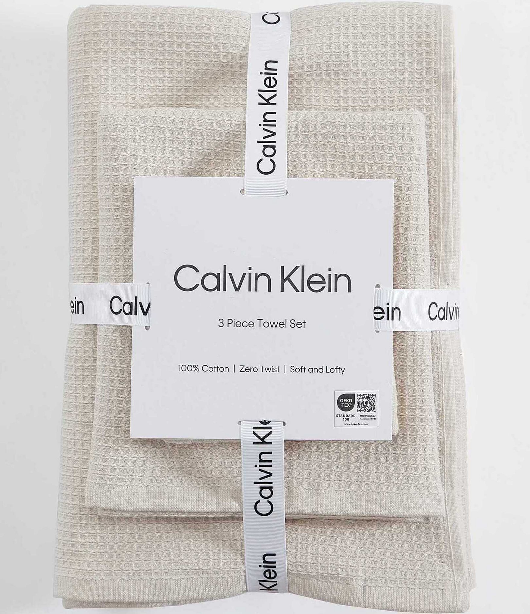 Calvin Klein Eternity Solid Cotton Terry 3 Piece Bath Towel Set