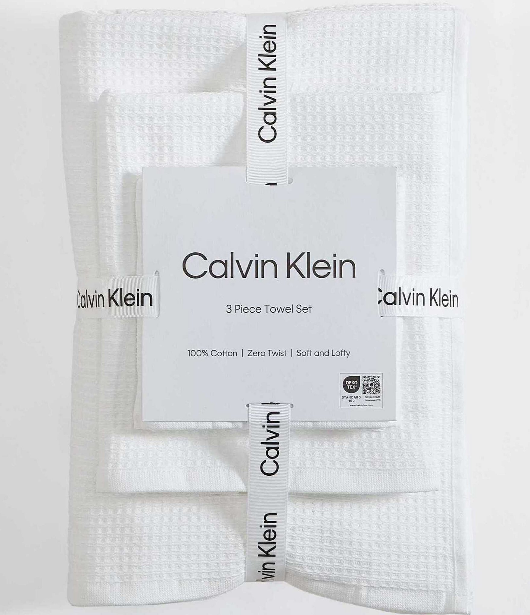 Calvin Klein Eternity Solid Cotton Terry 3 Piece Bath Towel Set