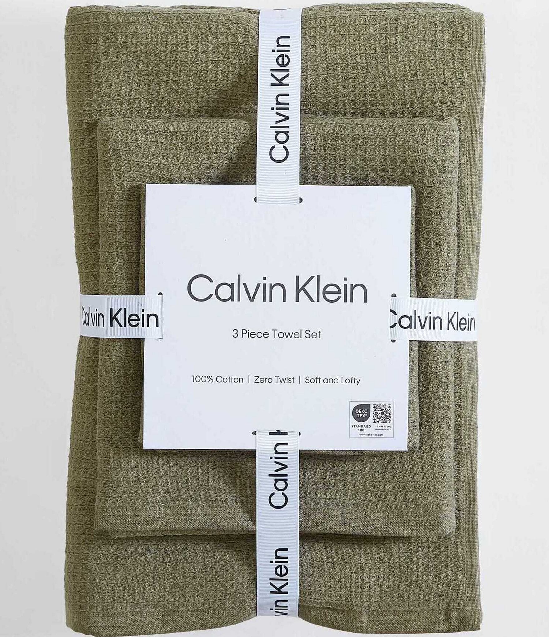 Calvin Klein Eternity Solid Cotton Terry 3 Piece Bath Towel Set