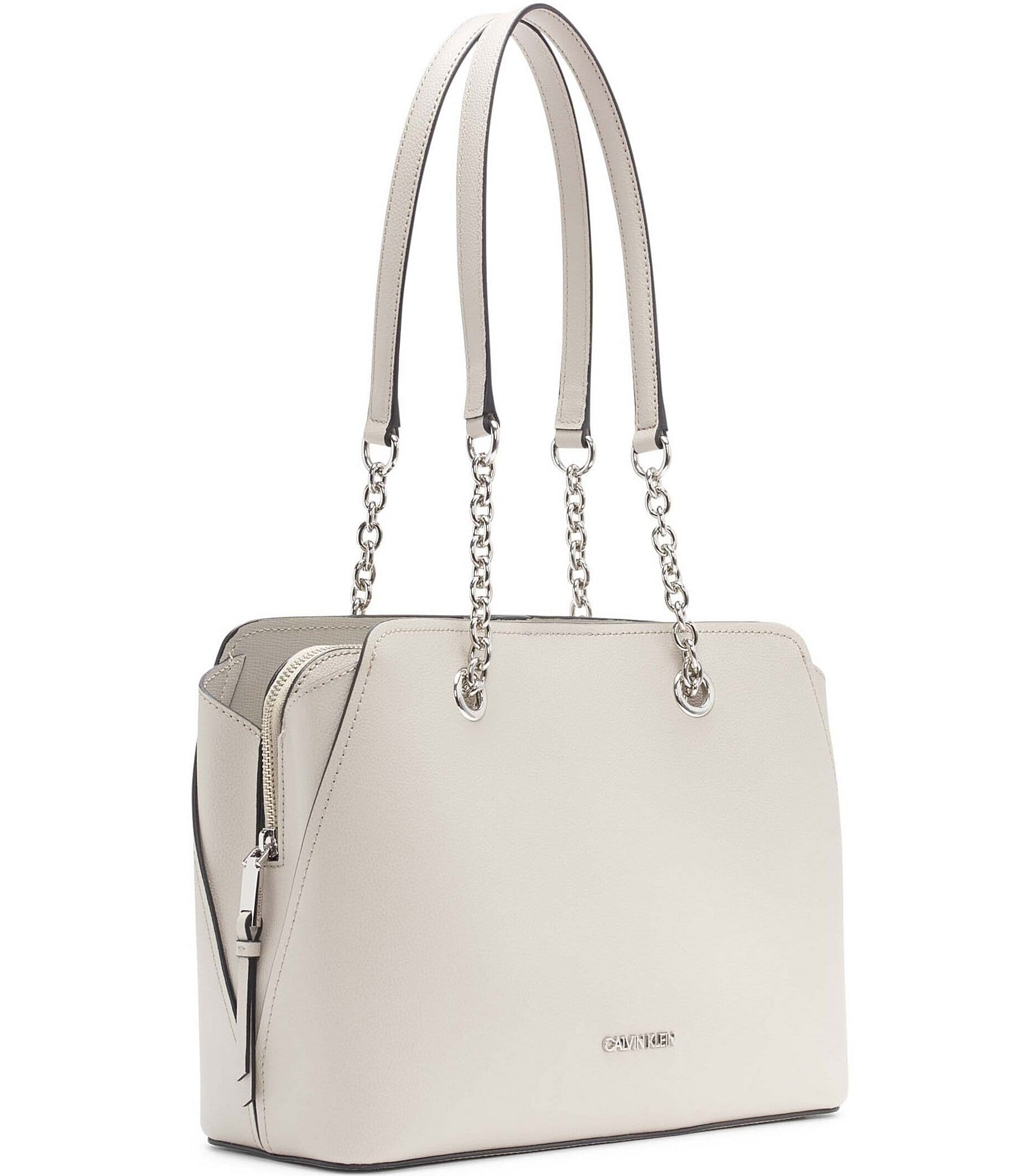 Calvin Klein Hailey Pebble Textured Satchel Bag