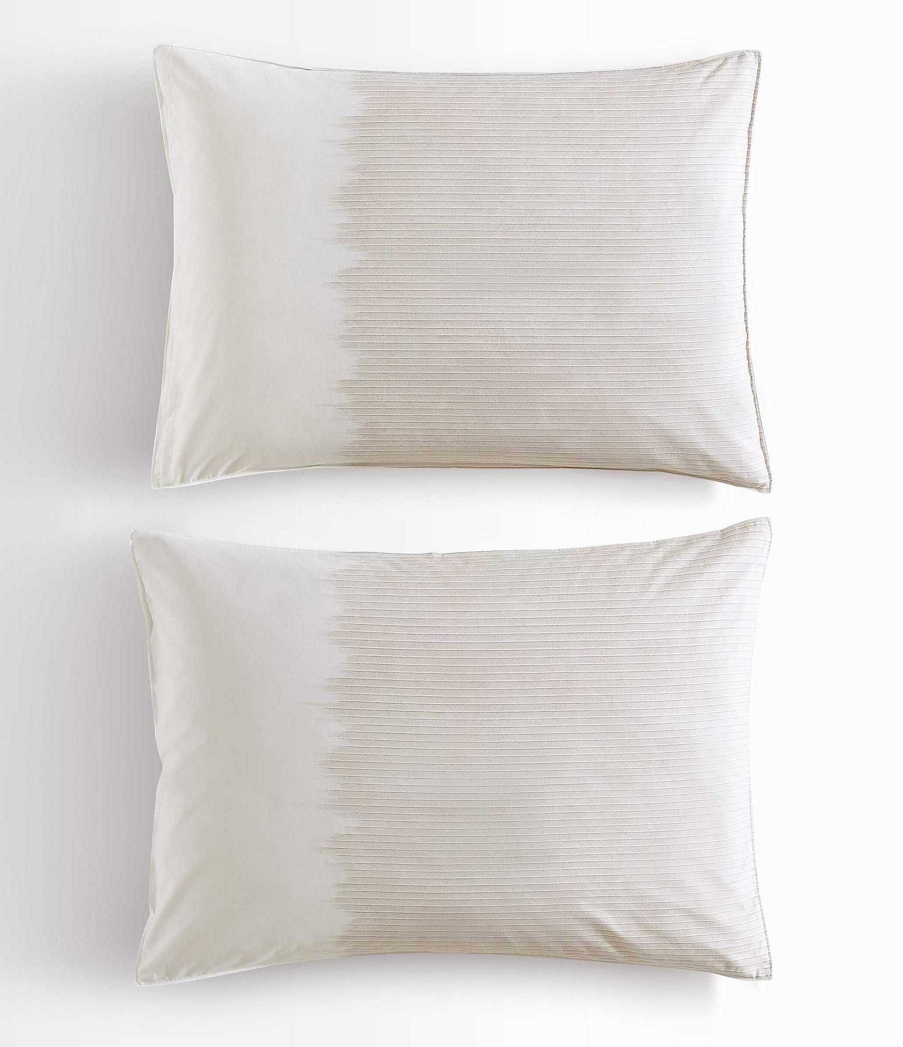 Calvin Klein Ikat Pinstripe Cotton Percale Duvet Cover Mini Set