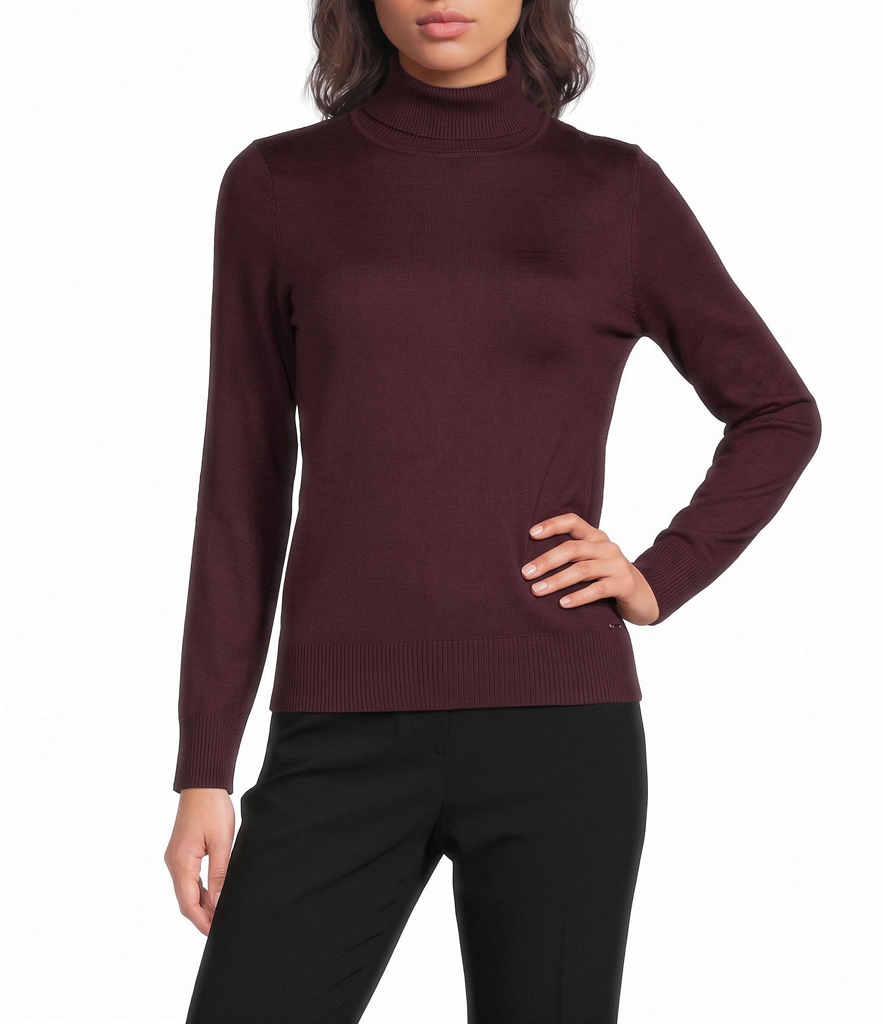 Calvin Klein Long Sleeve Turtleneck Top
