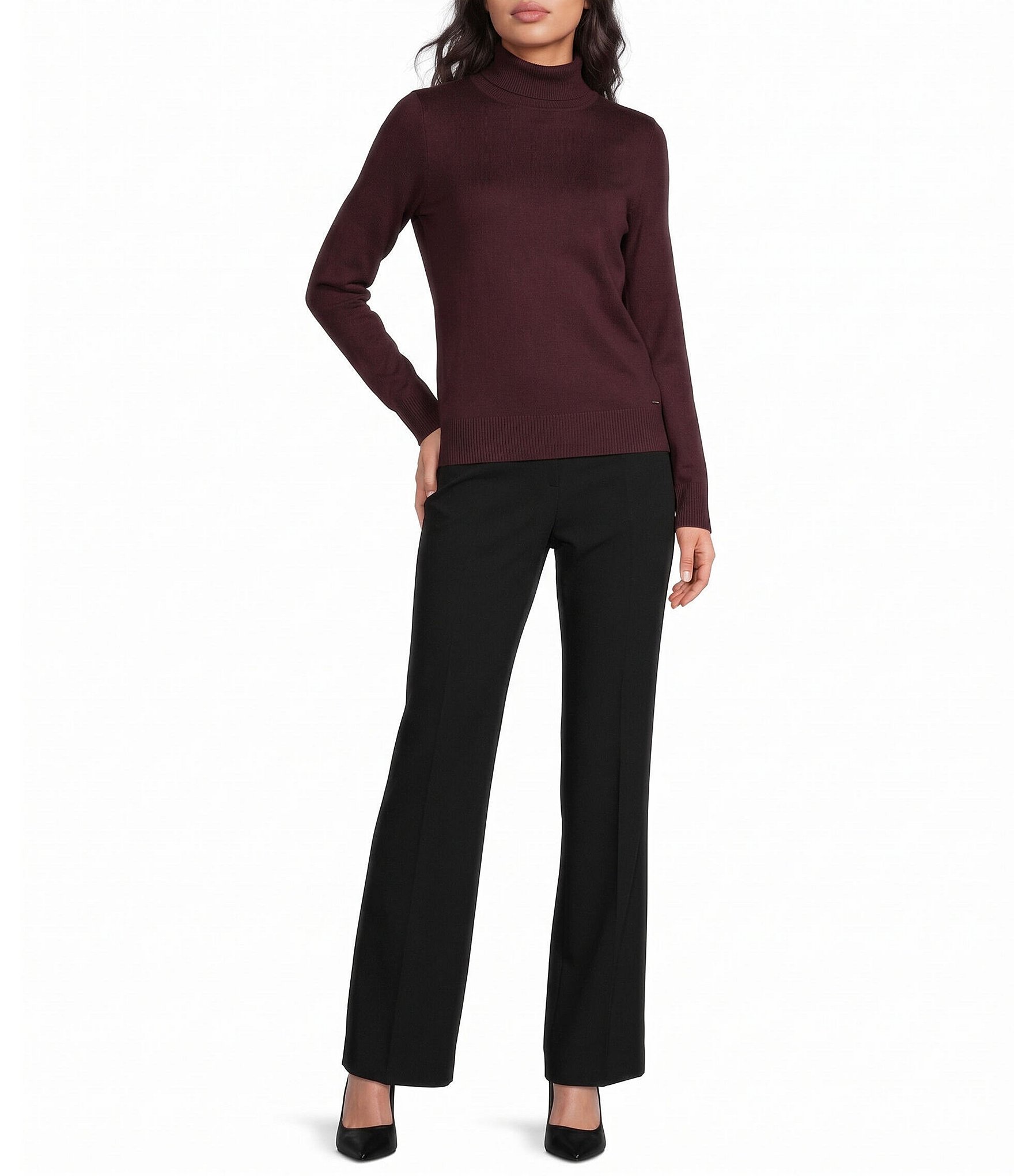 Calvin Klein Long Sleeve Turtleneck Top