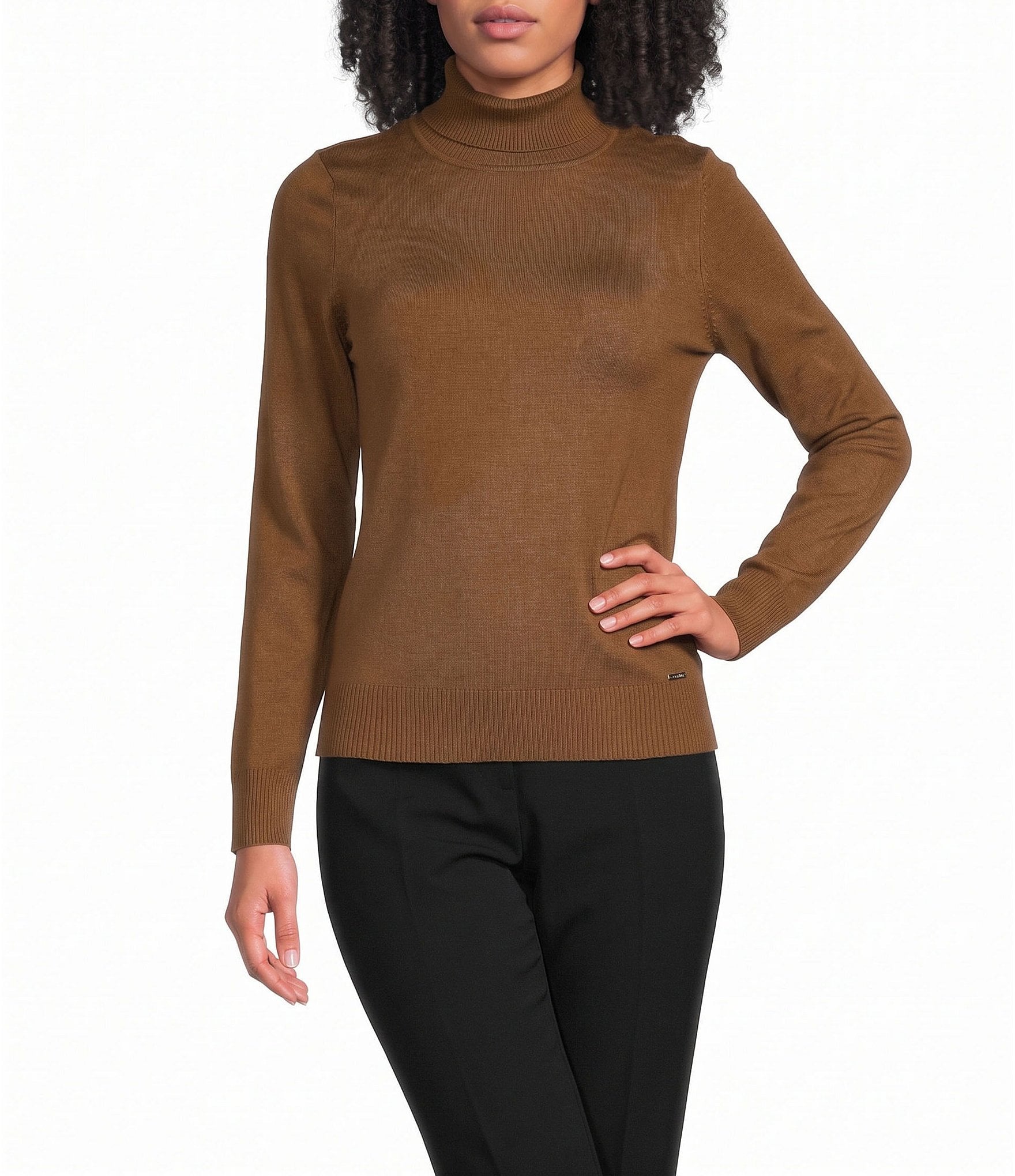 Calvin Klein Long Sleeve Turtleneck Top