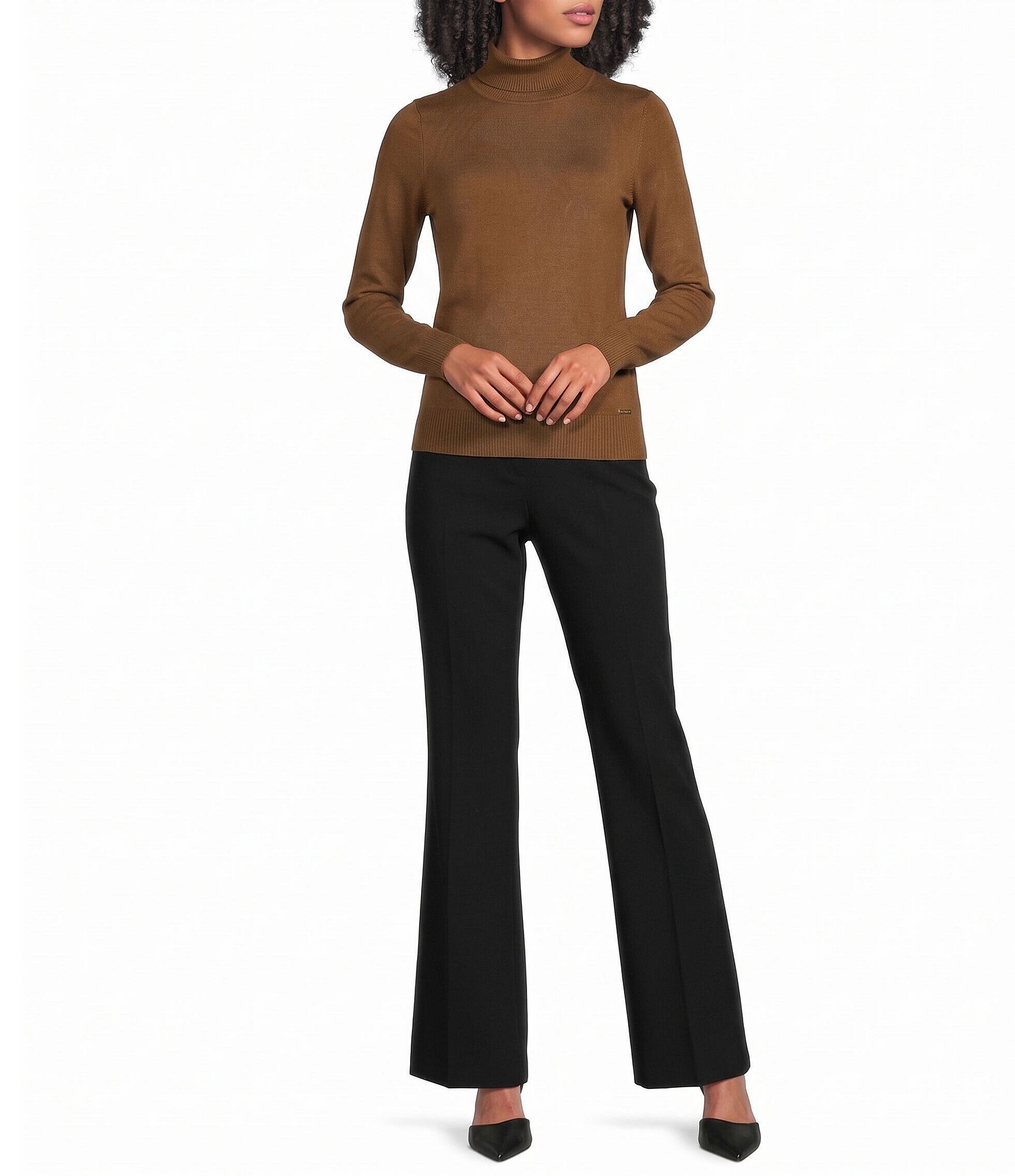 Calvin Klein Long Sleeve Turtleneck Top