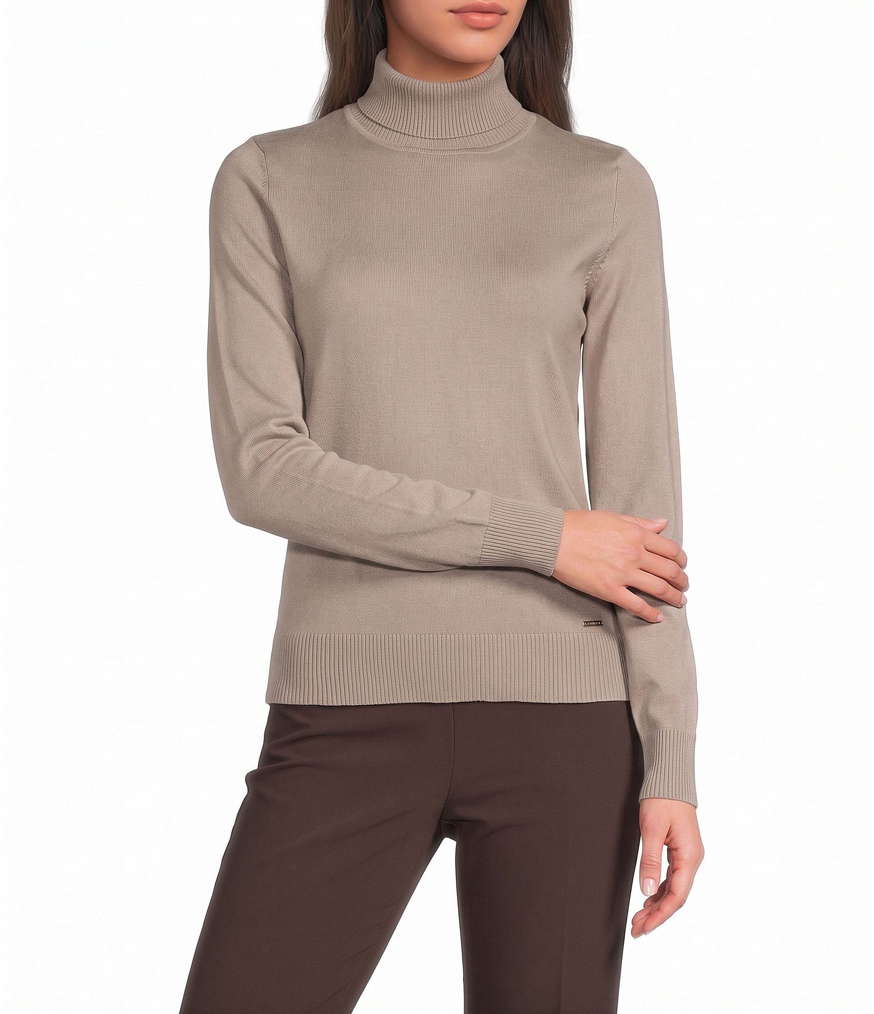 Calvin Klein Long Sleeve Turtleneck Top