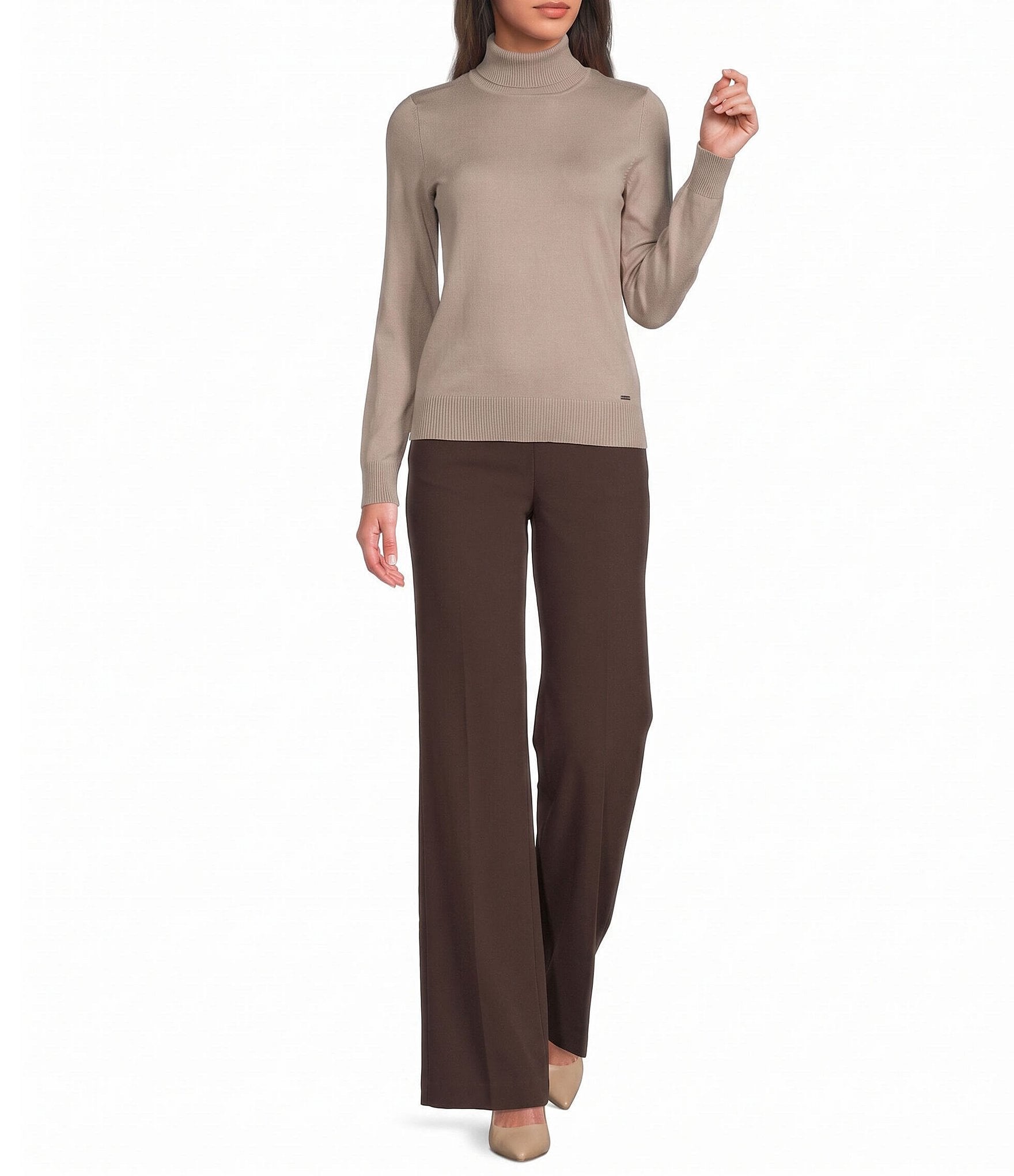 Calvin Klein Long Sleeve Turtleneck Top