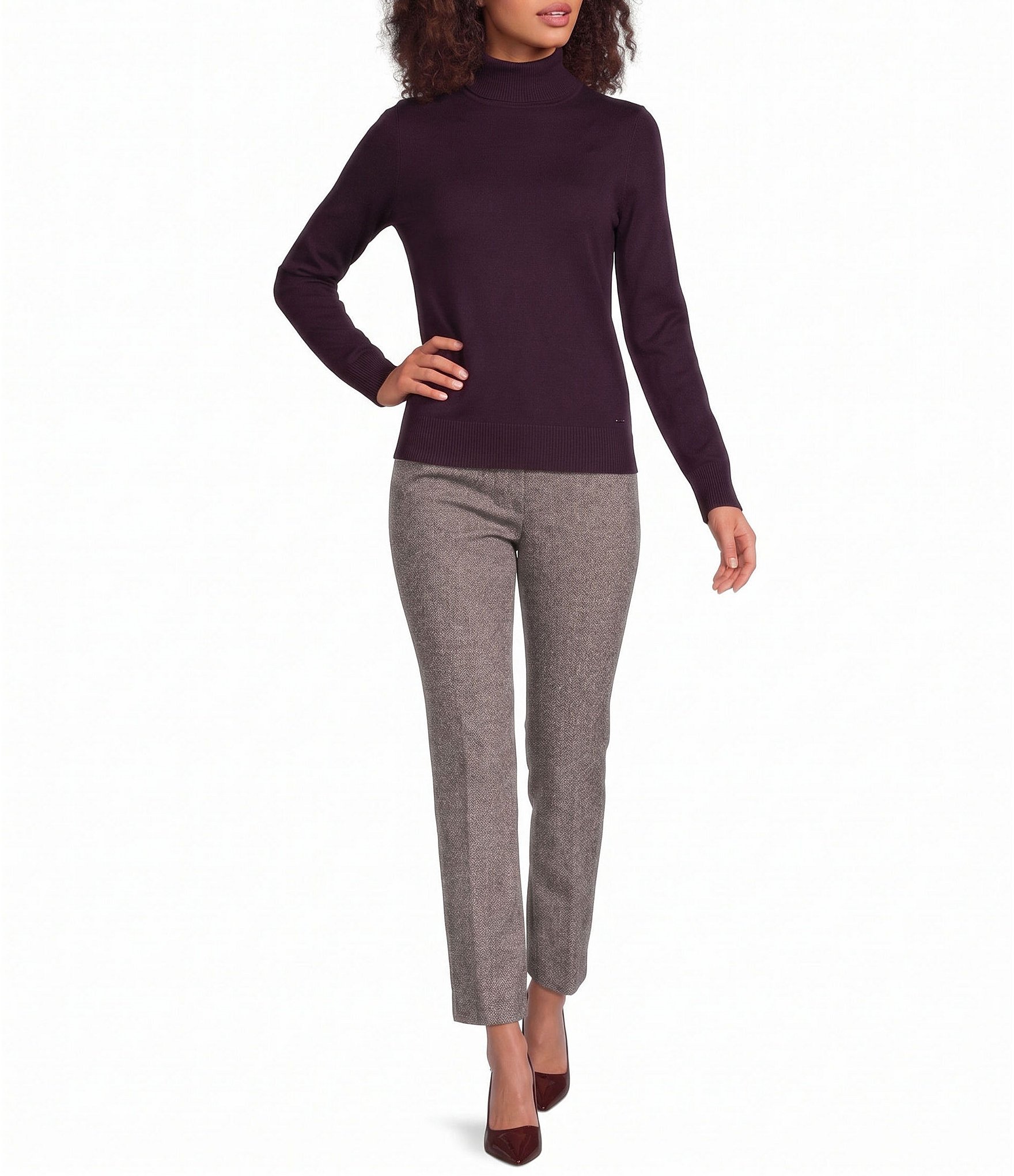 Calvin Klein Long Sleeve Turtleneck Top
