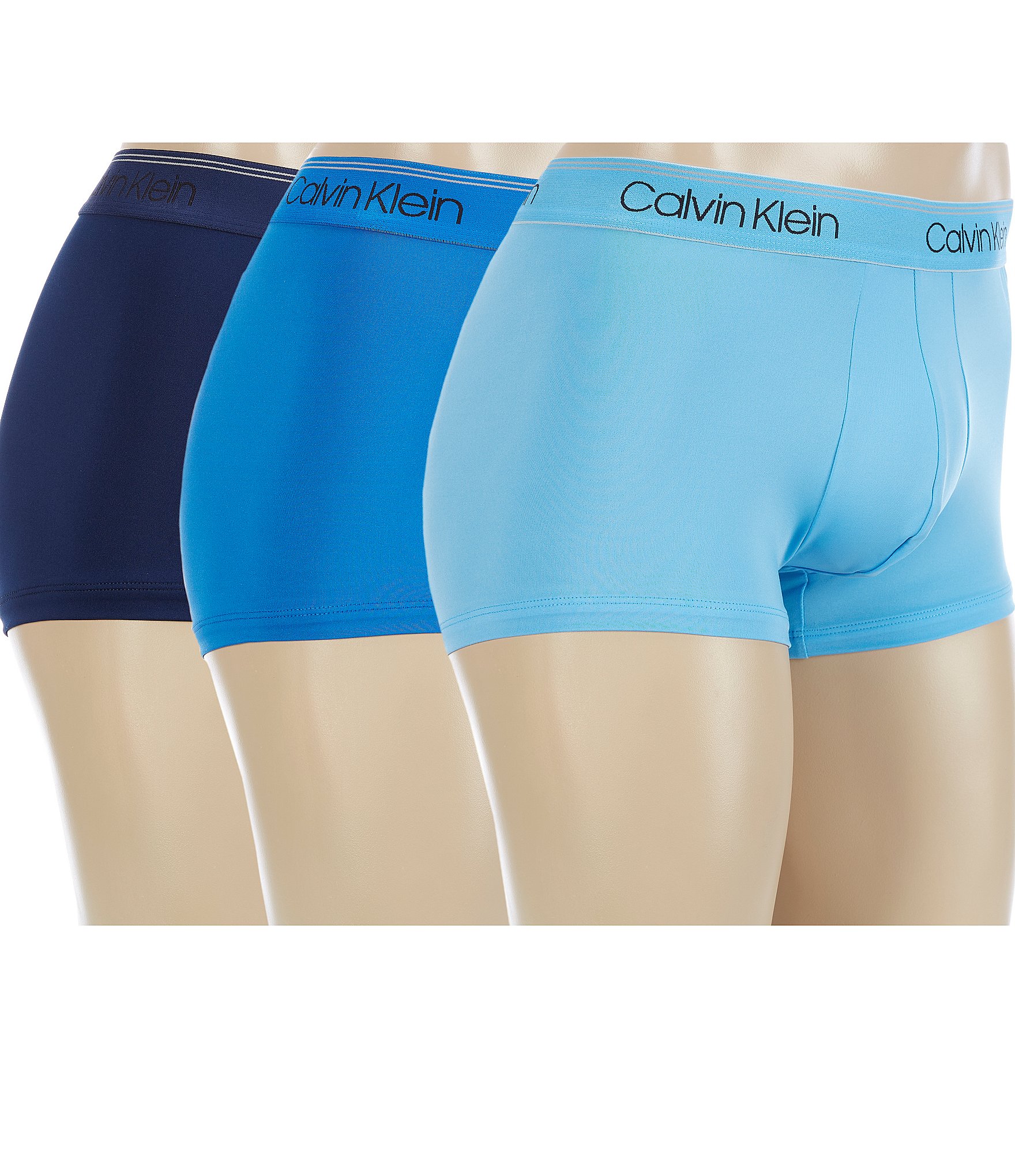 Calvin Klein Micro Stretch Low Rise Solid Trunks 3-Pack