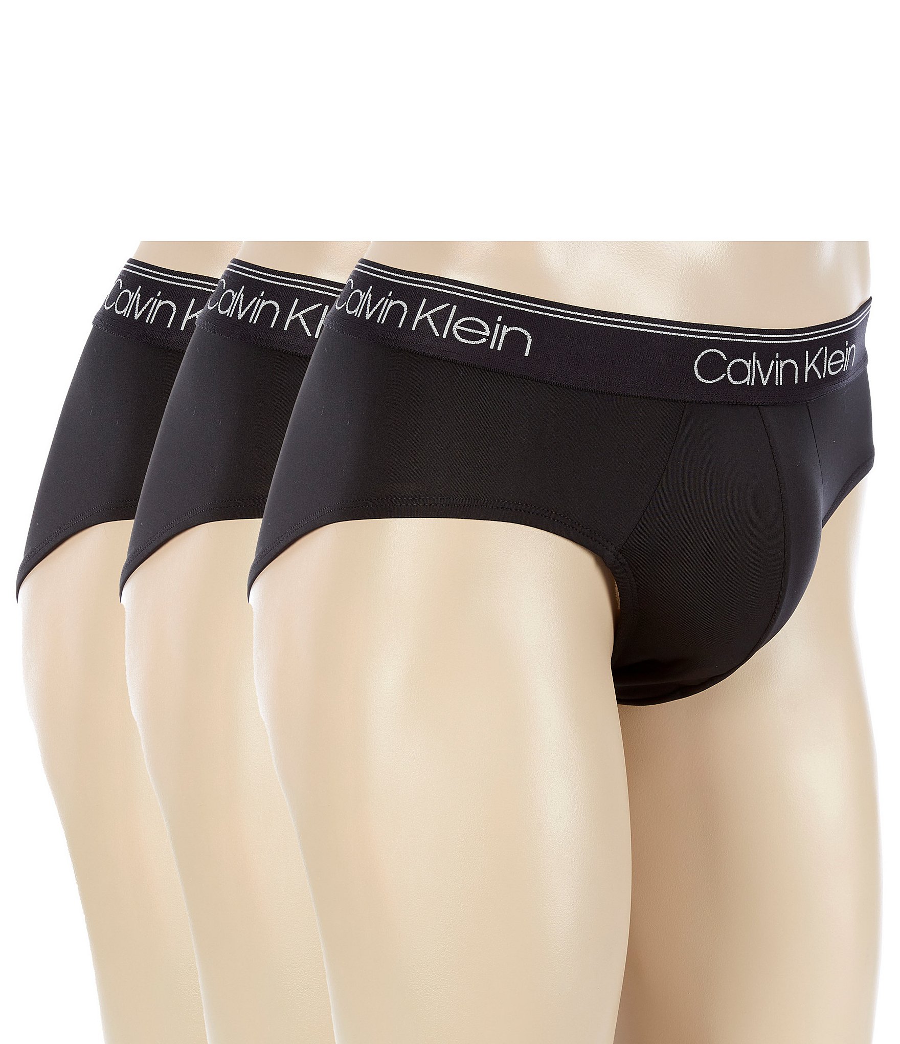 Calvin Klein Underwear 3-Pack Microfibre Stretch Hip Briefs - Mens