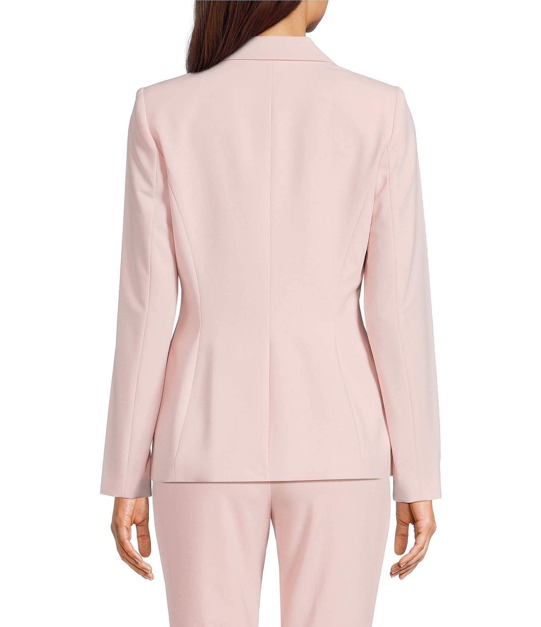 Calvin Klein Notch Lapel Long Sleeve One Button Jacket
