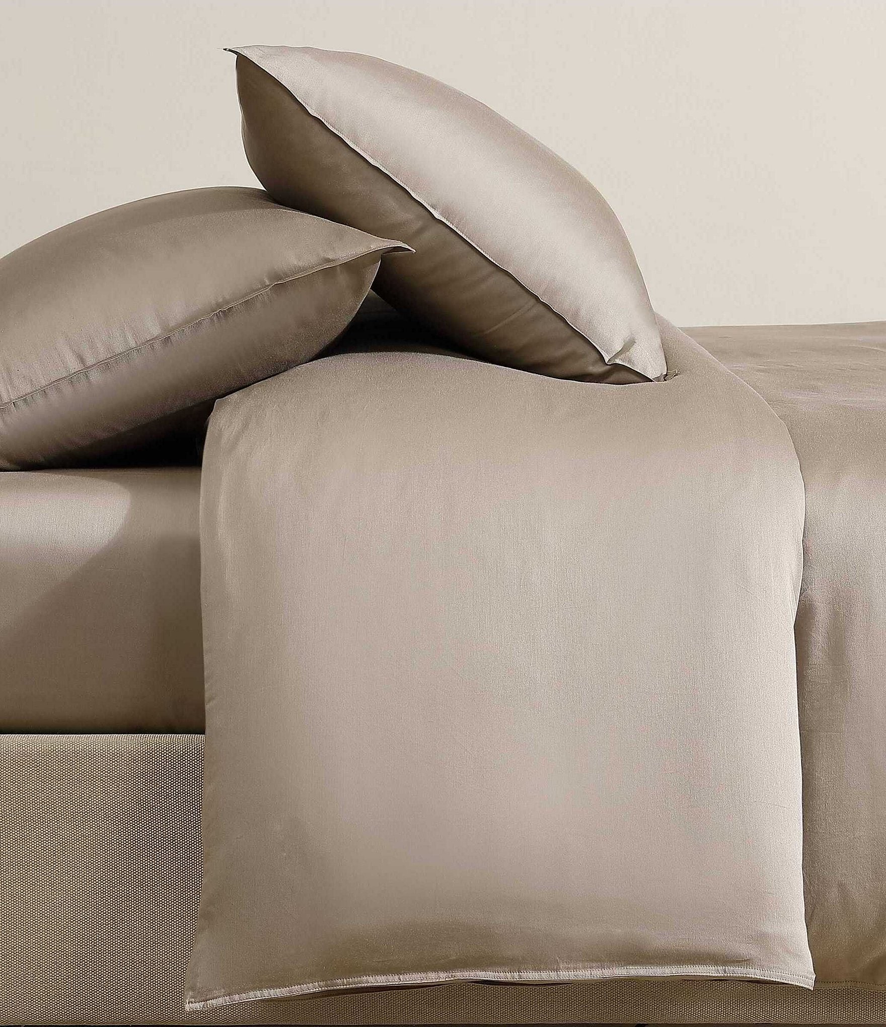 Calvin Klein Organic Earth Collection Solid Cotton Sateen Duvet Cover Mini Set