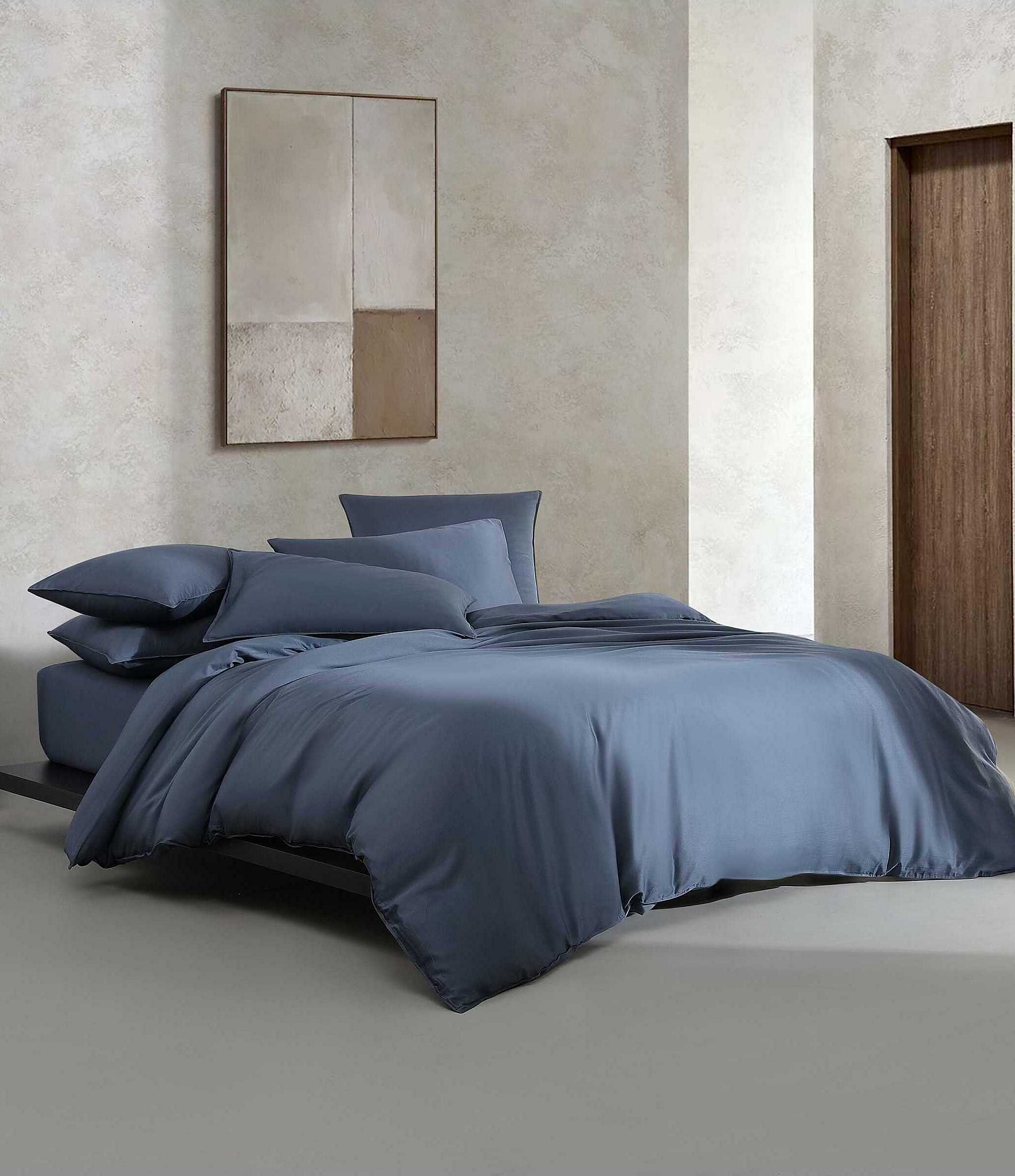 Calvin Klein Organic Earth Collection Solid Cotton Sateen Duvet Cover Mini Set