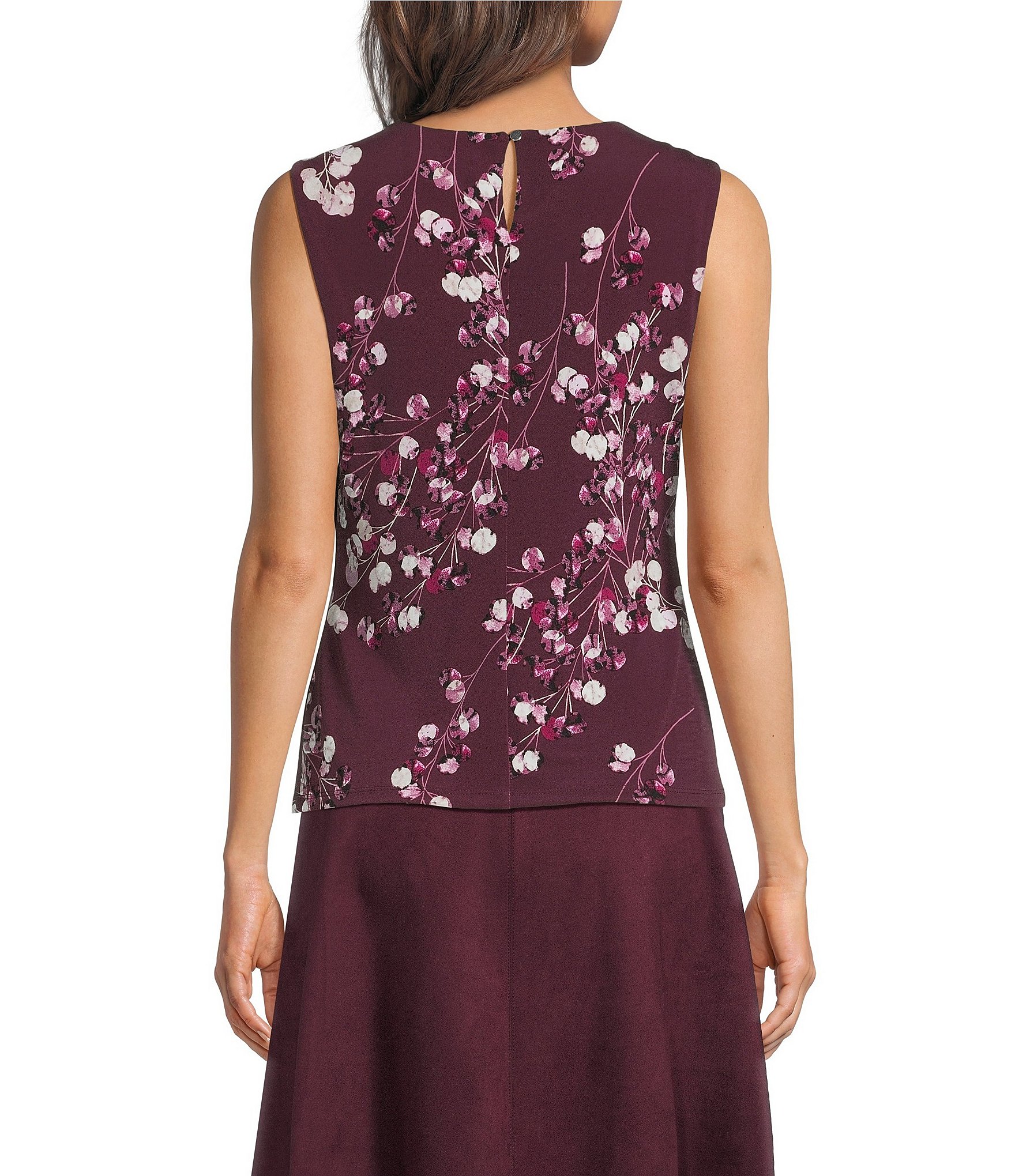 Calvin Klein Pleated Crew Neck Cami