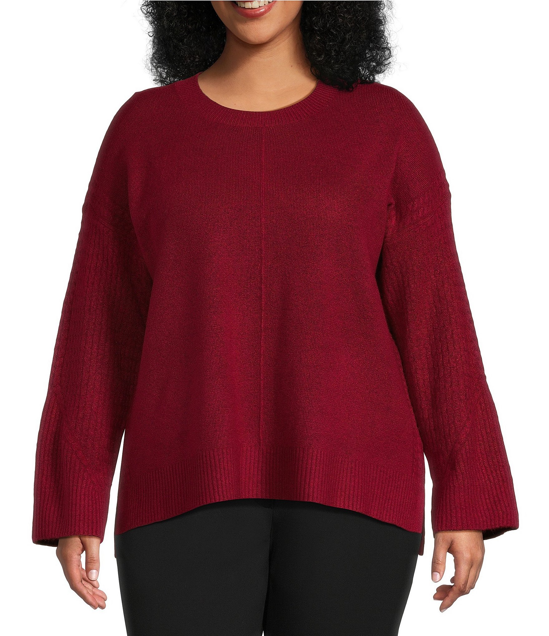 Plus cable hotsell knit sweater