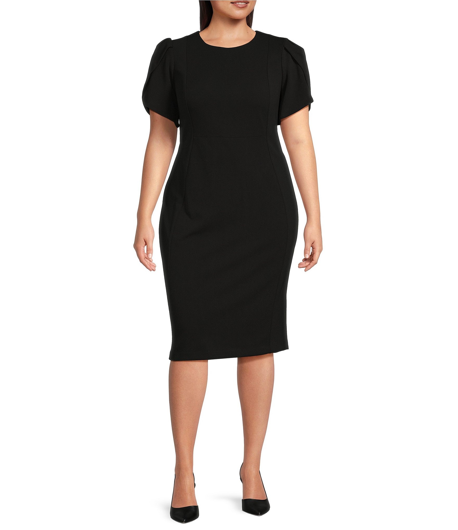 calvin klein black dress: Plus-Size Cocktail Dresses | Dillard's