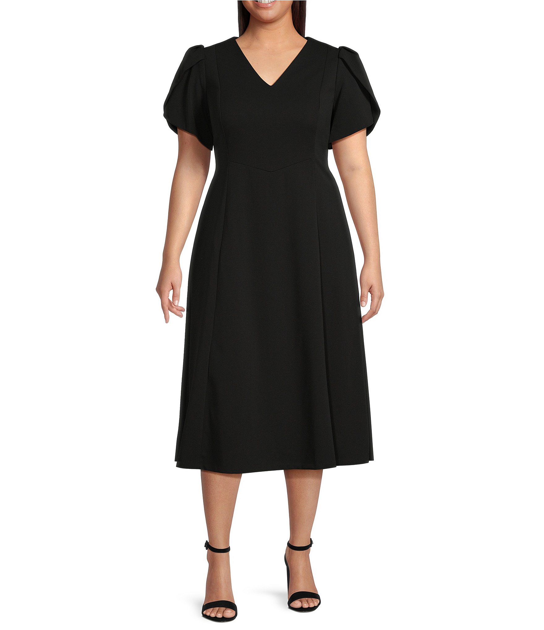 Descubrir 69+ imagen calvin klein black dress plus size