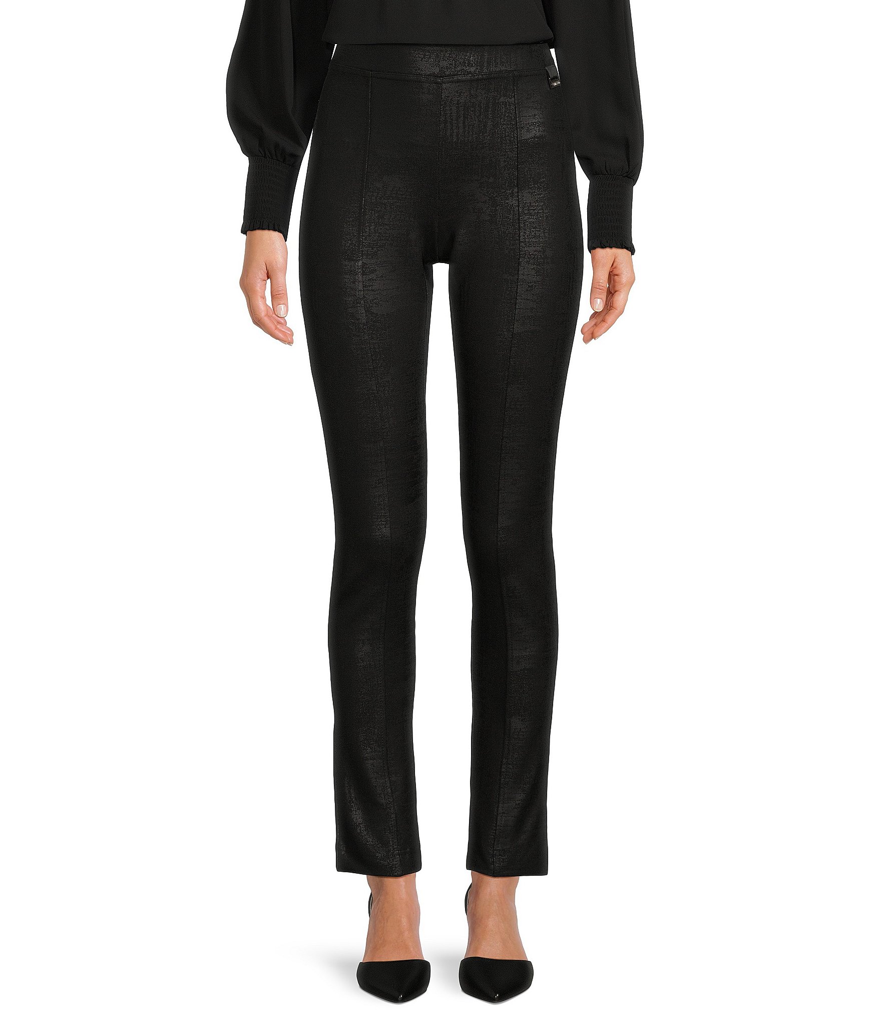 Calvin Klein REAL LEATHER STRETCH LEGGINGS - Leggings - Trousers - black -  Zalando.de