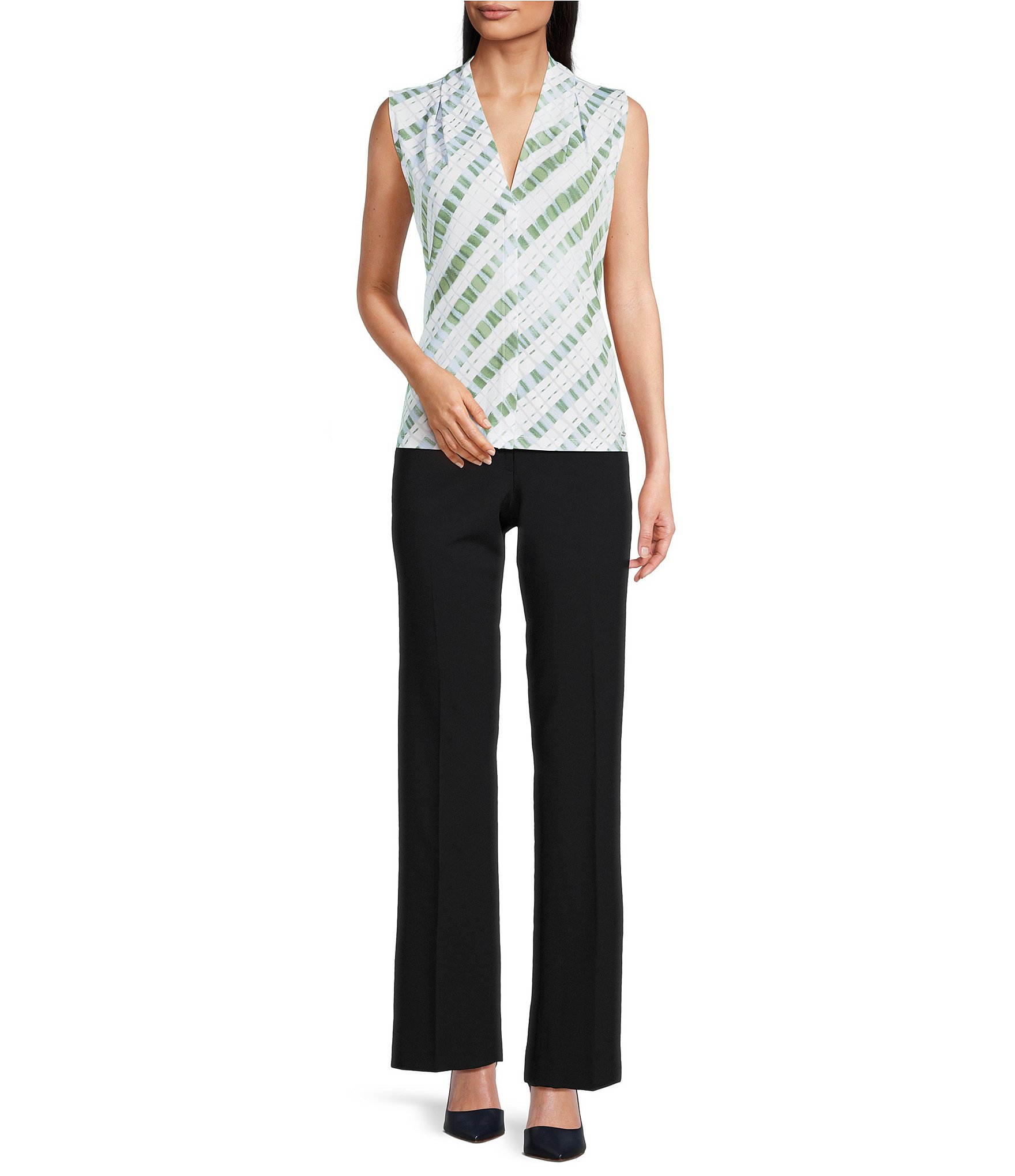 Calvin Klein Printed Matte Jersey V-Neck Sleeveless Cami