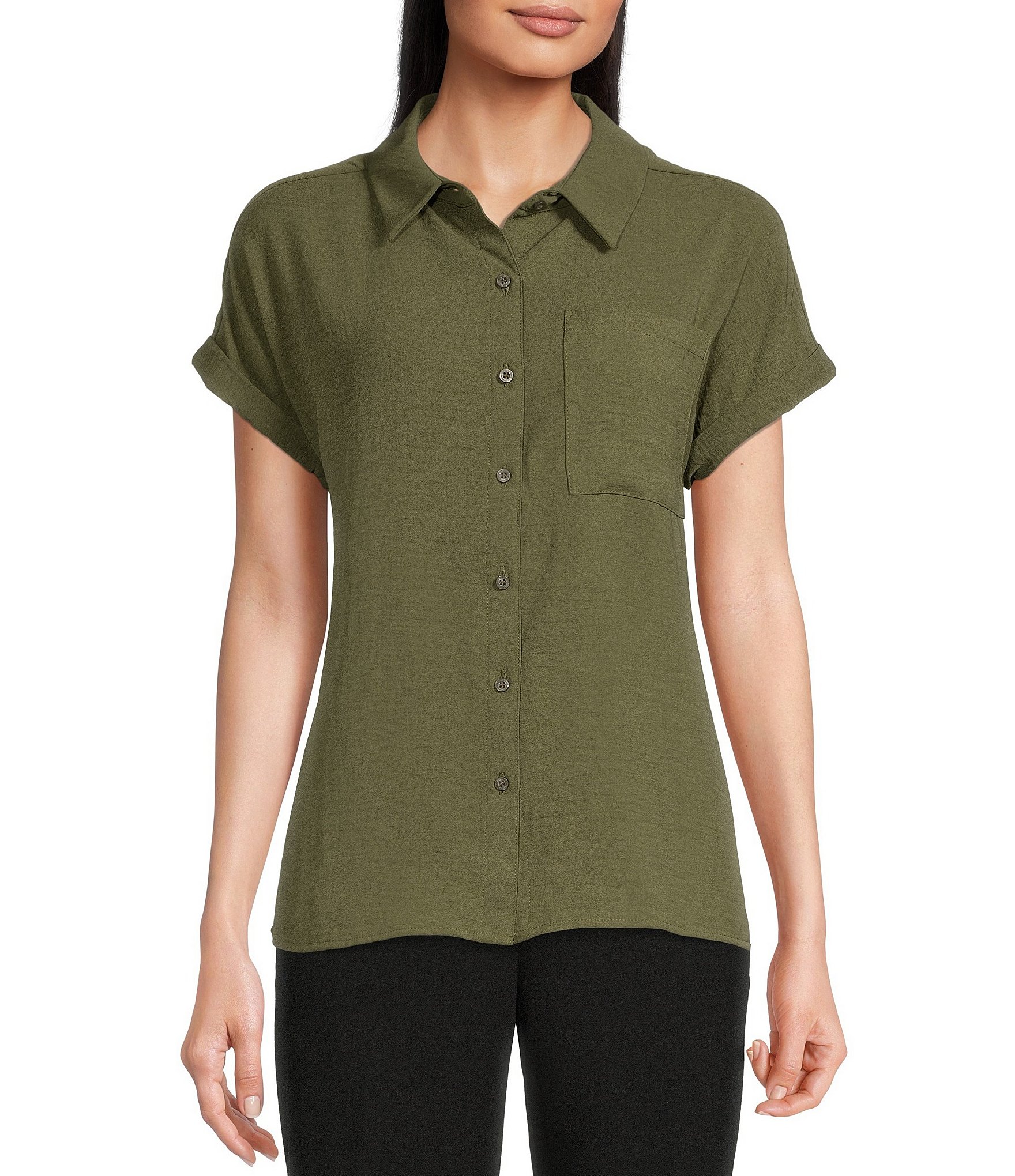 Calvin klein green clearance blouse