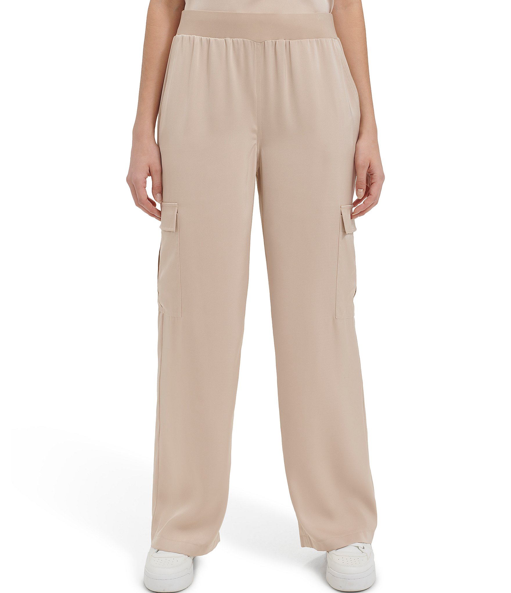 Calvin Klein Pull-On High Rise Straight Leg Flap Pocket Calvin Klein Pull-On High Rise Straight Leg Flap Pocket