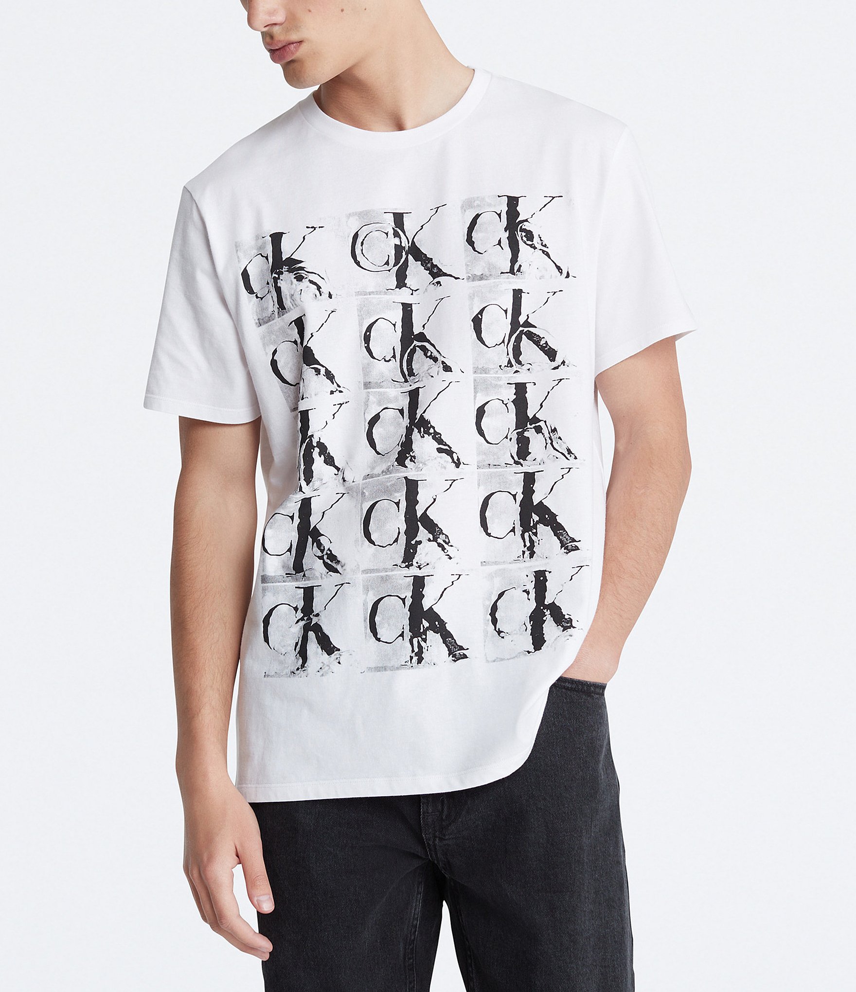 Calvin Klein Repeating CK Logo Short Sleeve T-Shirt