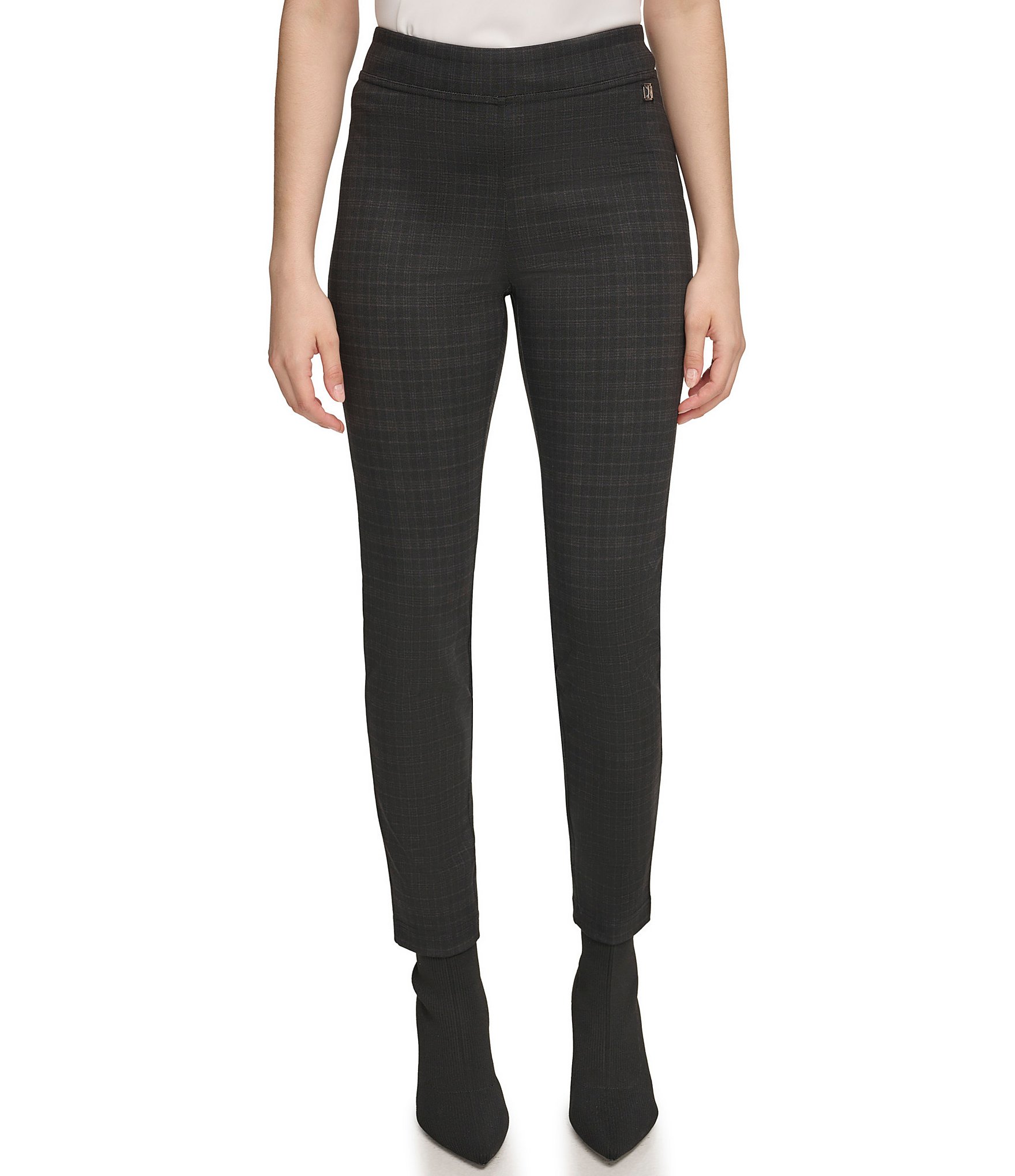 Calvin Klein Performance Cropped Legging Women's Size S Black Striped  Pull-On
