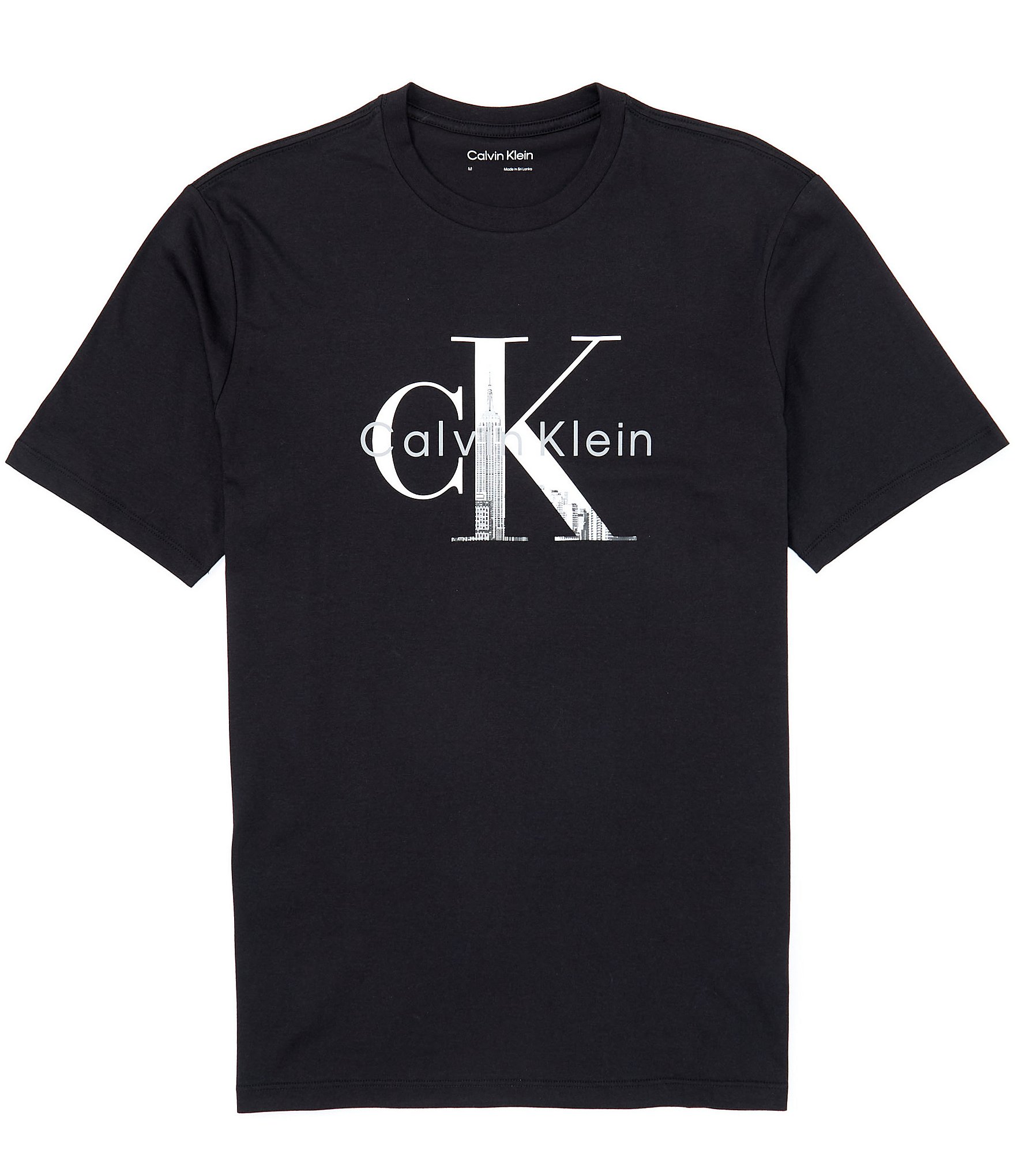 Calvin Klein Short Sleeve Cityscape Monogram Logo T-Shirt | Dillard's