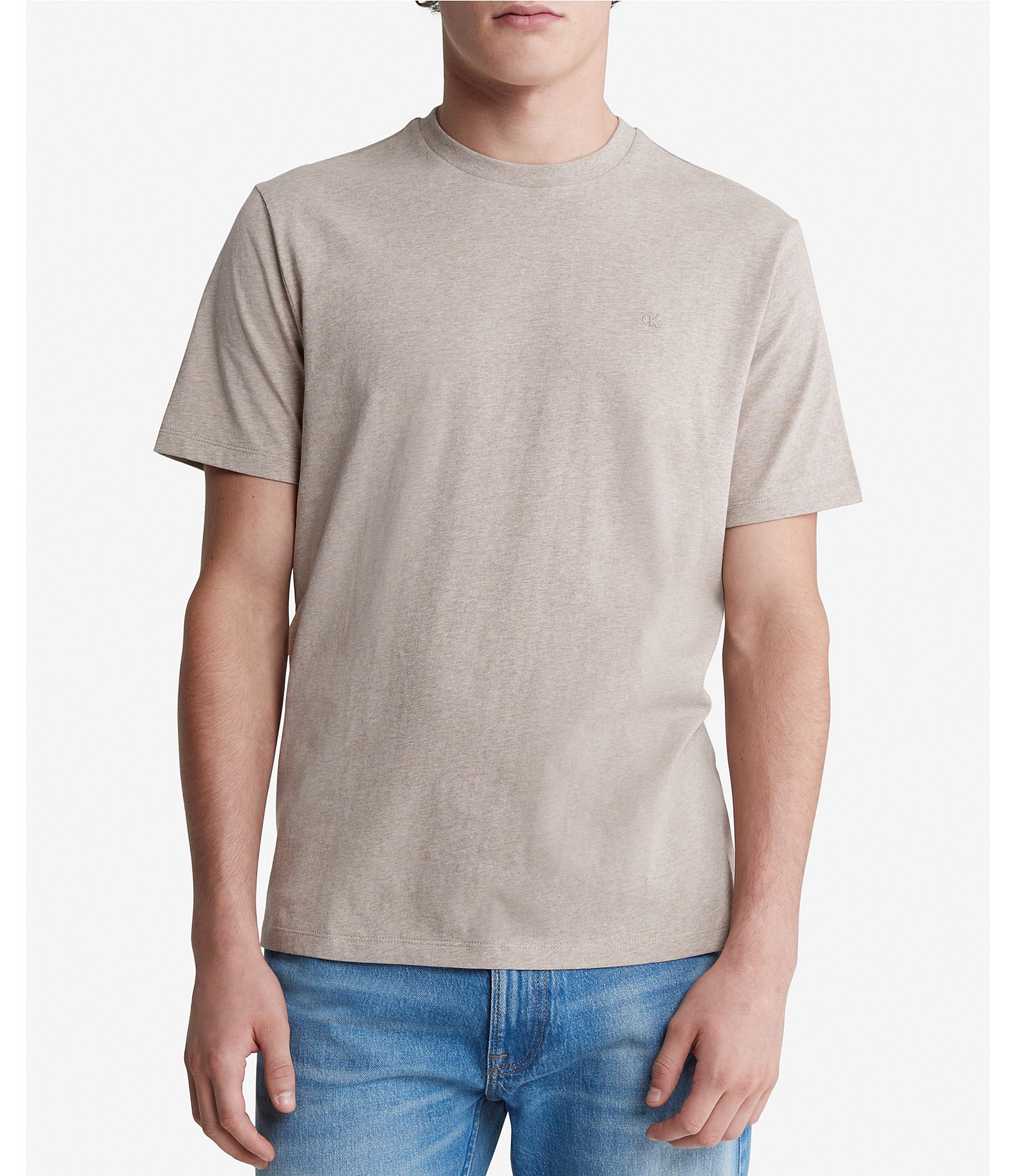 Calvin Klein Short Sleeve Classic Smooth Cotton Solid T-Shirt