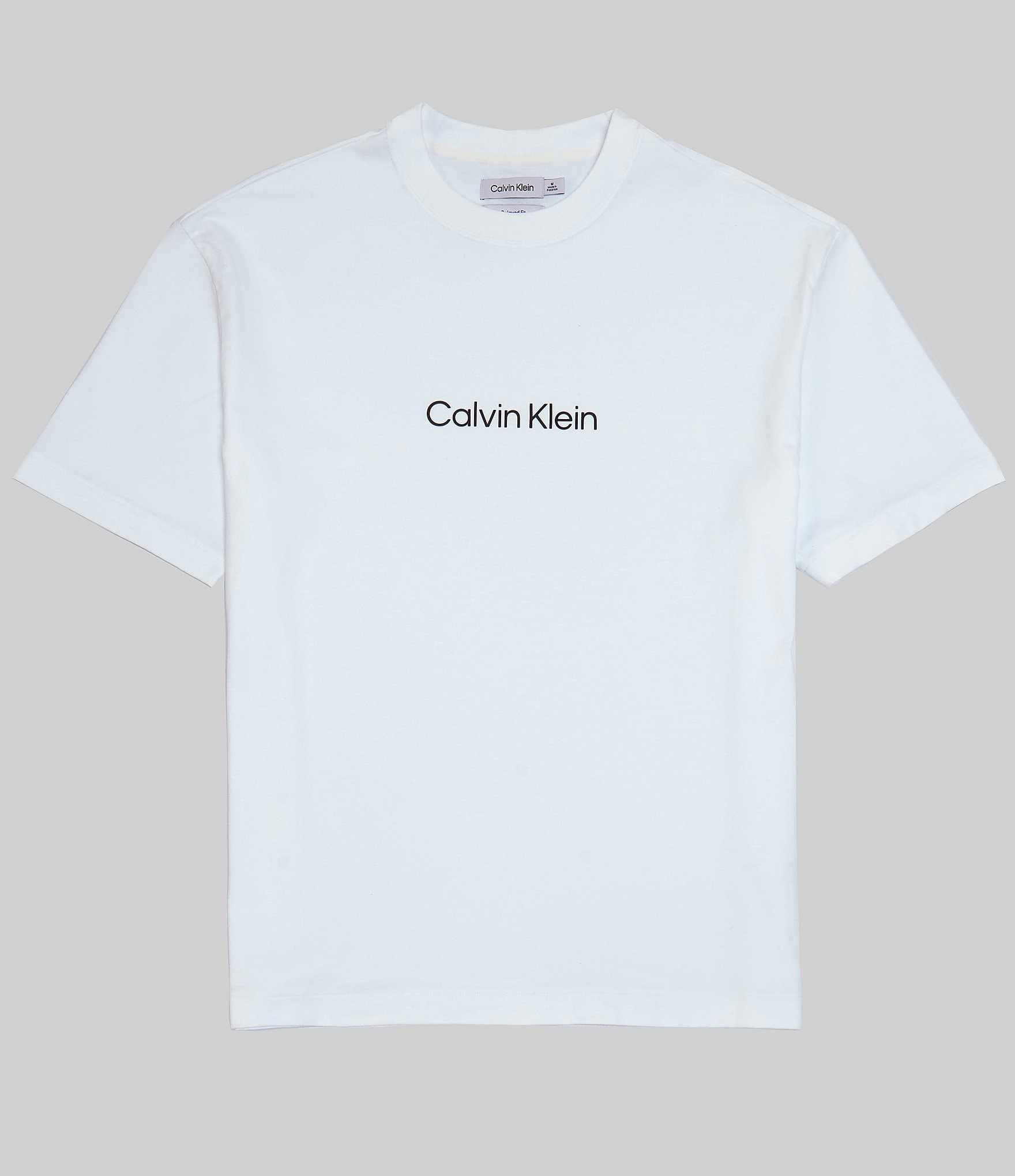 Calvin Klein Short Sleeve Logo-Detailed Relaxed Fit Tee | Dillard's