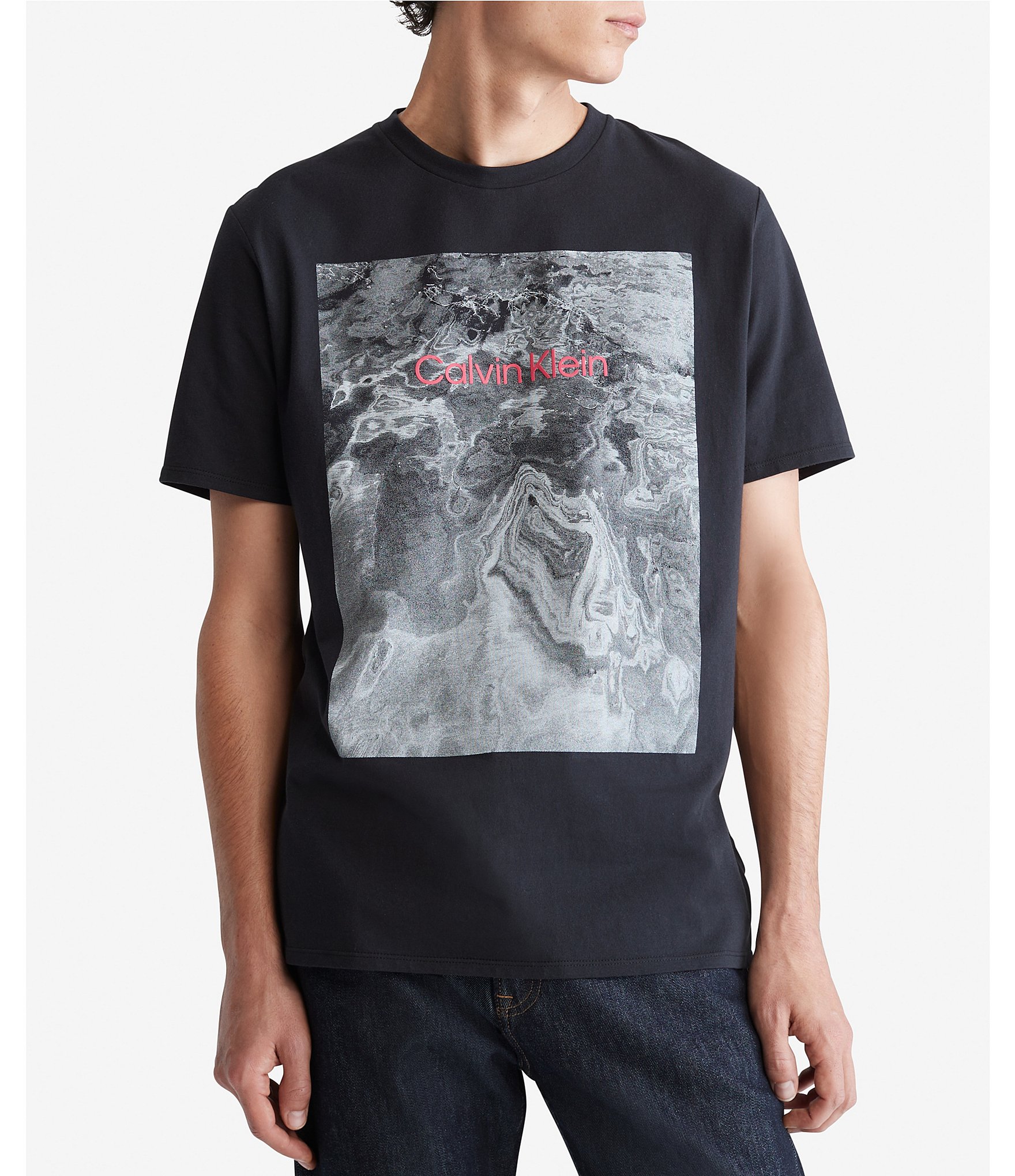 Calvin Klein Short Sleeve Faded Graphic Logo T-Shirt