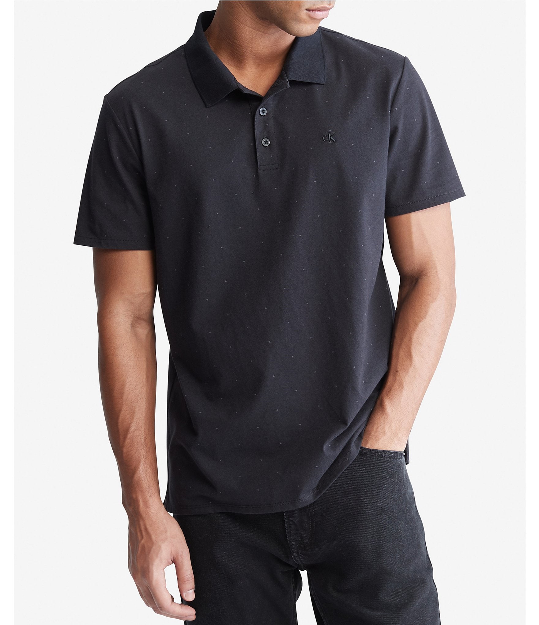 Calvin Klein Short-Sleeve Mini-Triangle Polo Shirt | Dillard's