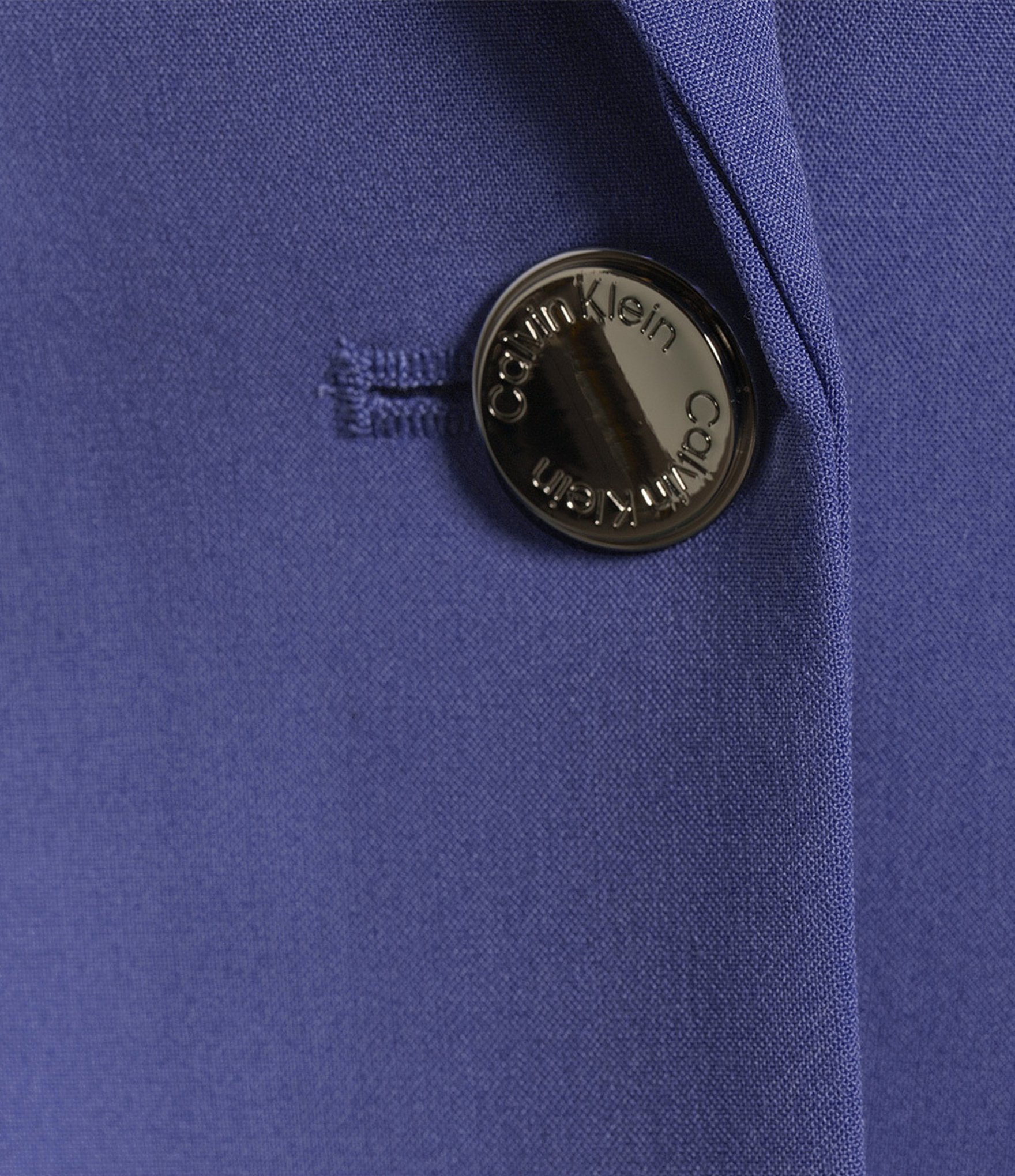 Calvin Klein Solid Lux Peak Lapel Collar One Button Jacket