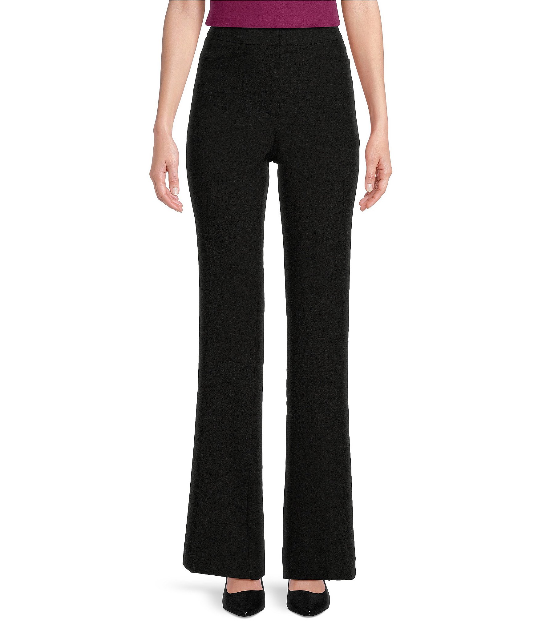 Calvin Klein Stretch Pleat Front Wide Leg Pant